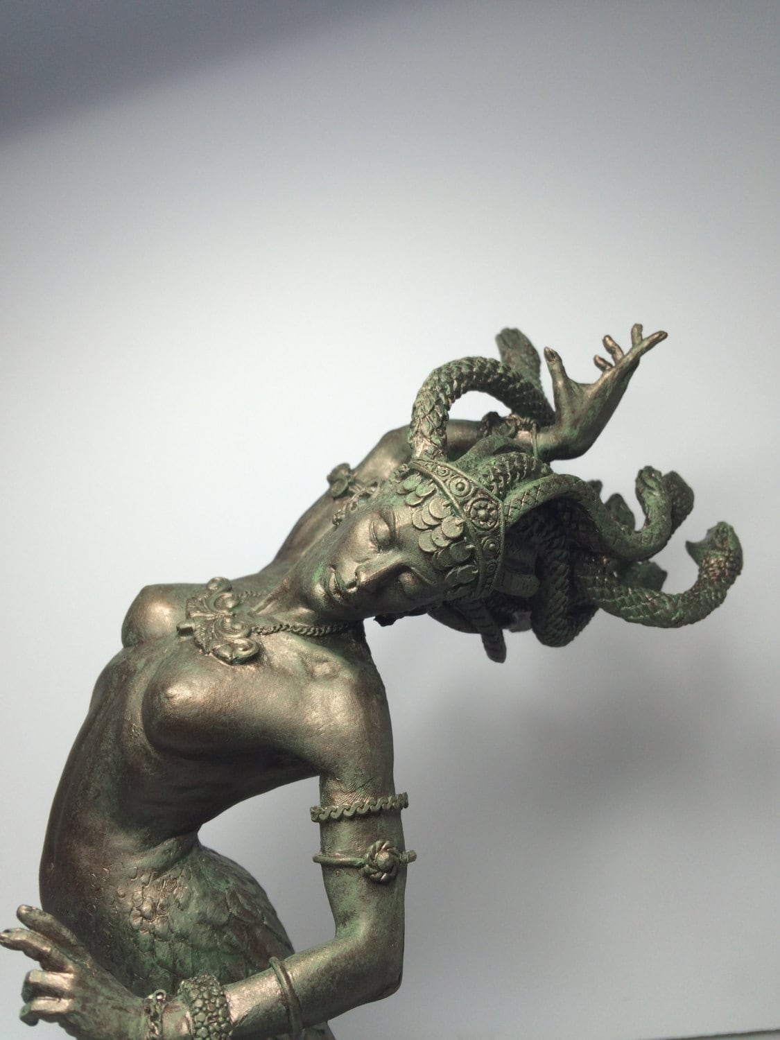 Medusa Statue, Hand Painted Resin Sculpture |. Mythological Creature Figurine | Myths and Legends Character Statue | Fantasy Art Lover Gift