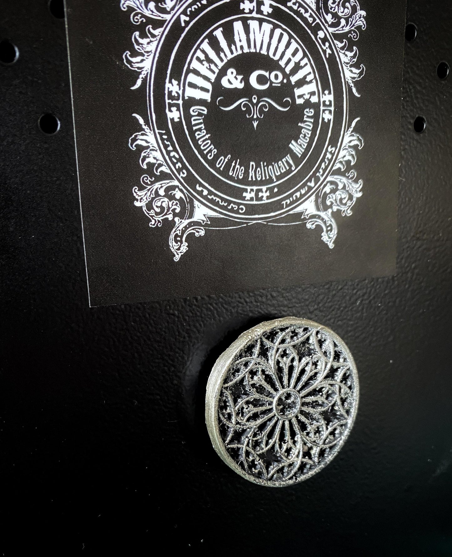 Gothic Cathedral Window Magnet, Hand Painted Resin Sculpture | Medieval Fantasy Decor | Architecture Window Magnet for Gothic Decor