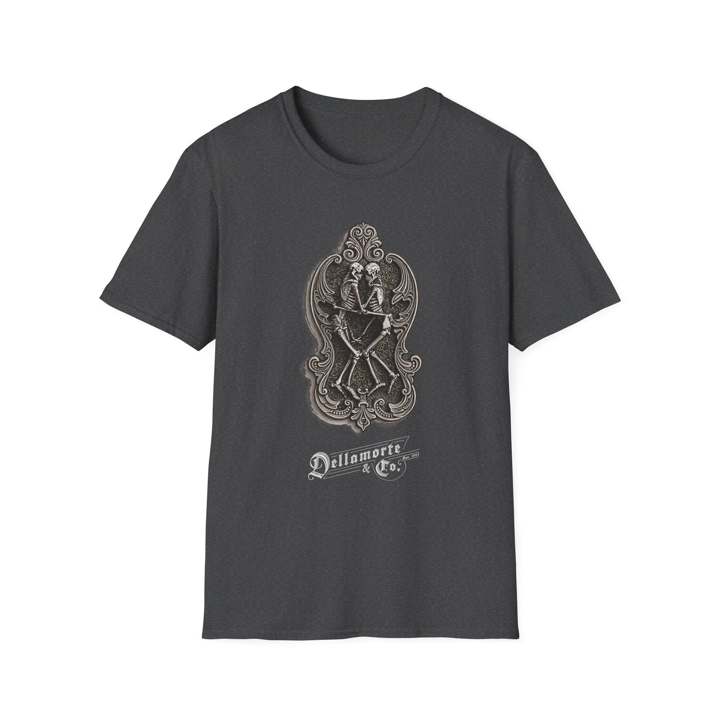 Amor Aeternus Shirt | Skeleton Lovers Tee by Dellamorte | Eternal Love Death Art T-Shirt | Dark Romance Gothic Apparel