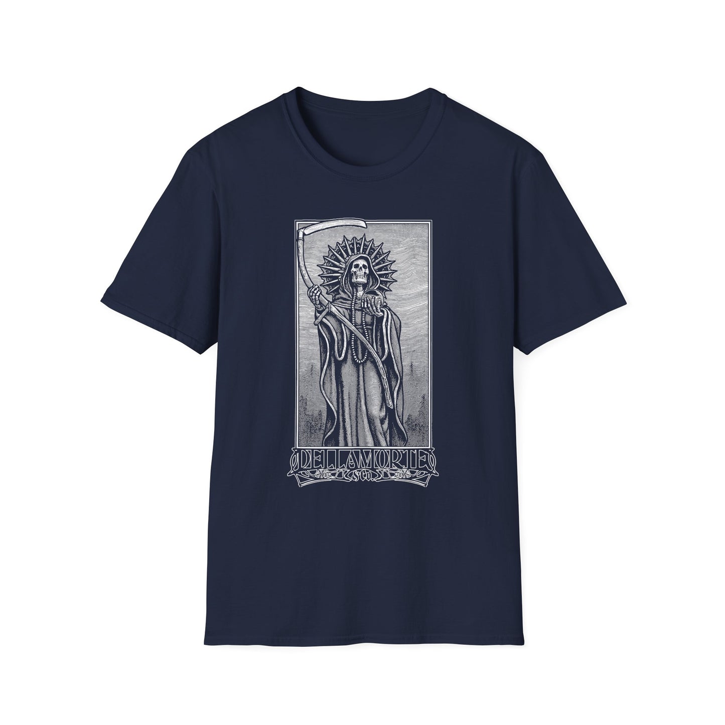 Santa Muerte Unisex T-Shirt, Gothic Grim Reaper Tee | Dellamorte Alternative Shirt, Halloween Gift, Day of the Dead Tee, Graphic Death Saint