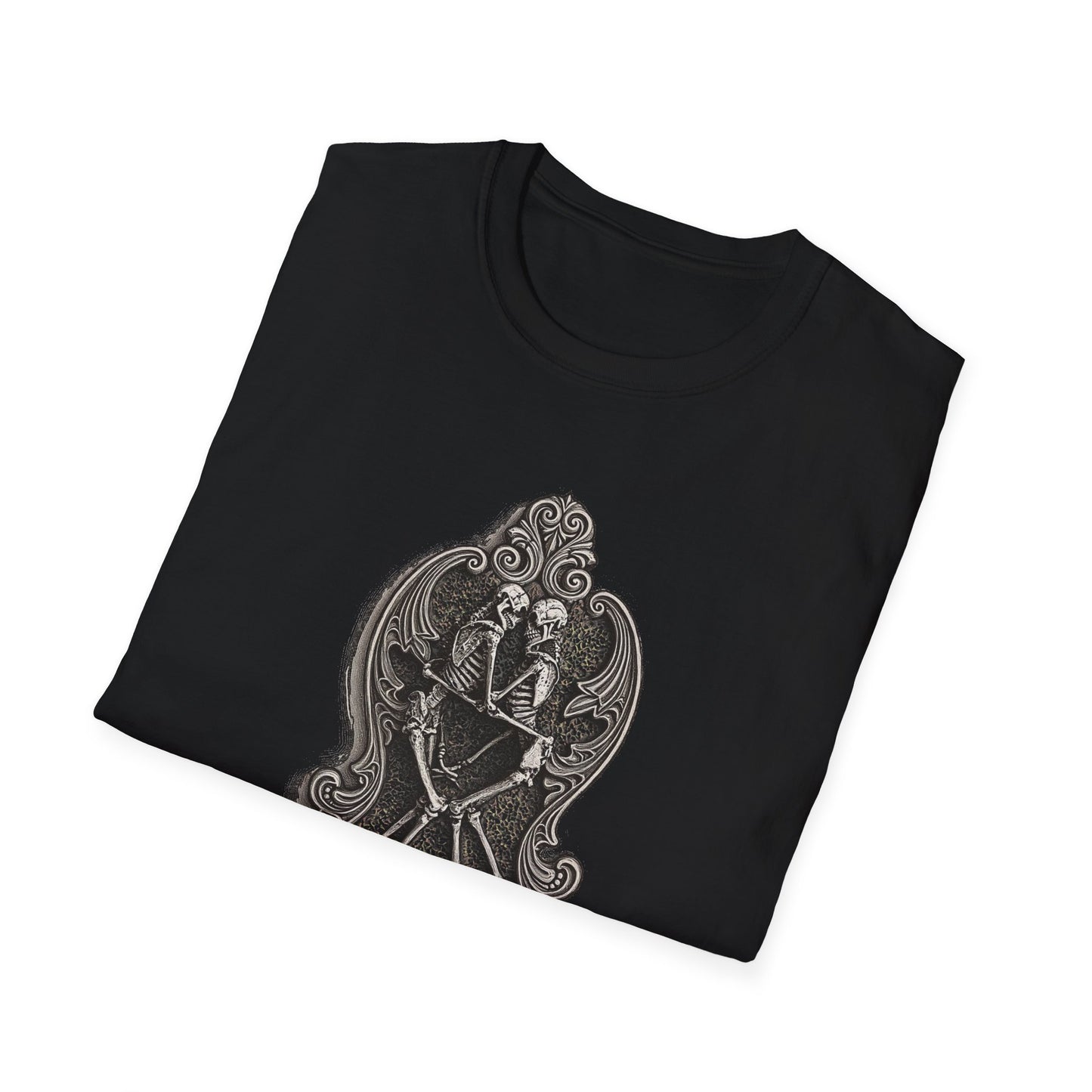 Amor Aeternus Shirt | Skeleton Lovers Tee by Dellamorte | Eternal Love Death Art T-Shirt | Dark Romance Gothic Apparel