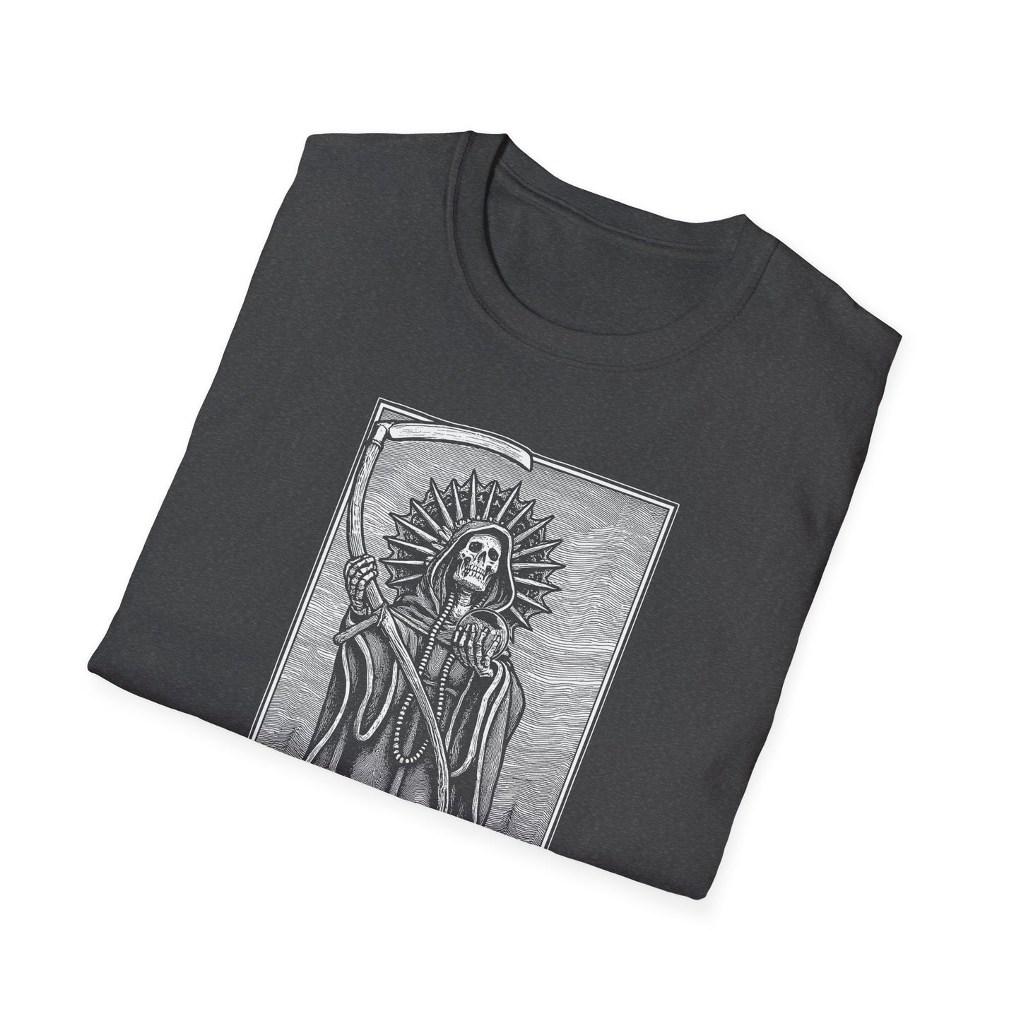 Santa Muerte Unisex T-Shirt, Gothic Grim Reaper Tee | Dellamorte Alternative Shirt, Halloween Gift, Day of the Dead Tee, Graphic Death Saint