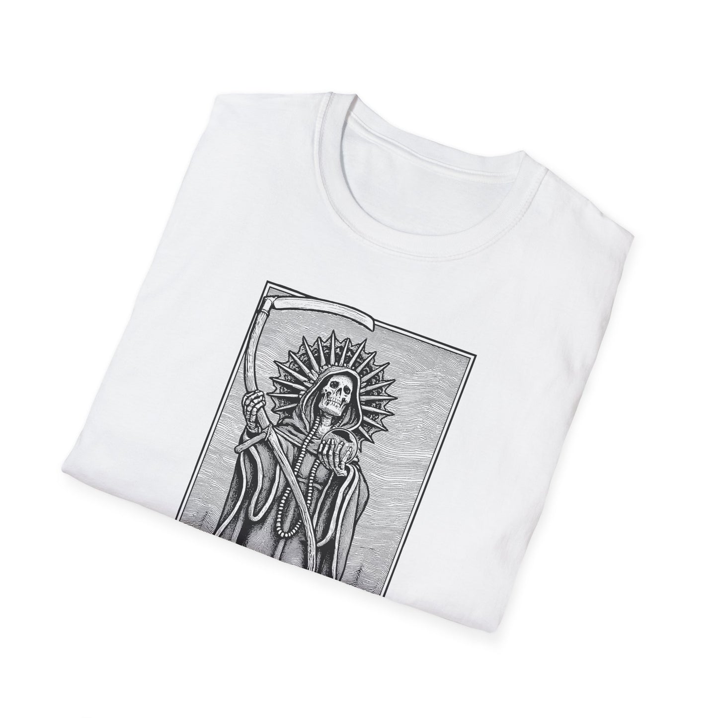 Santa Muerte Unisex T-Shirt, Gothic Grim Reaper Tee | Dellamorte Alternative Shirt, Halloween Gift, Day of the Dead Tee, Graphic Death Saint
