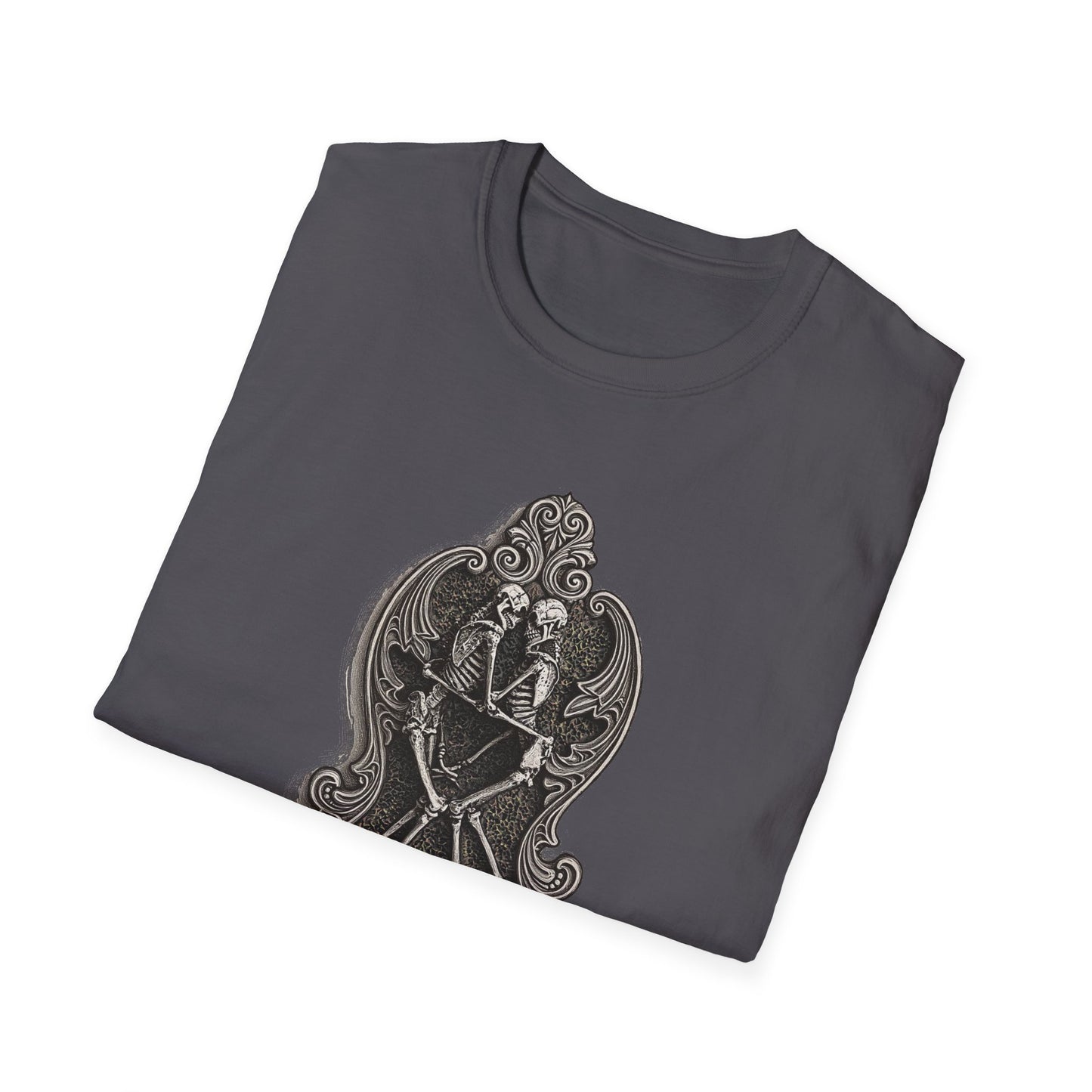 Amor Aeternus Shirt | Skeleton Lovers Tee by Dellamorte | Eternal Love Death Art T-Shirt | Dark Romance Gothic Apparel