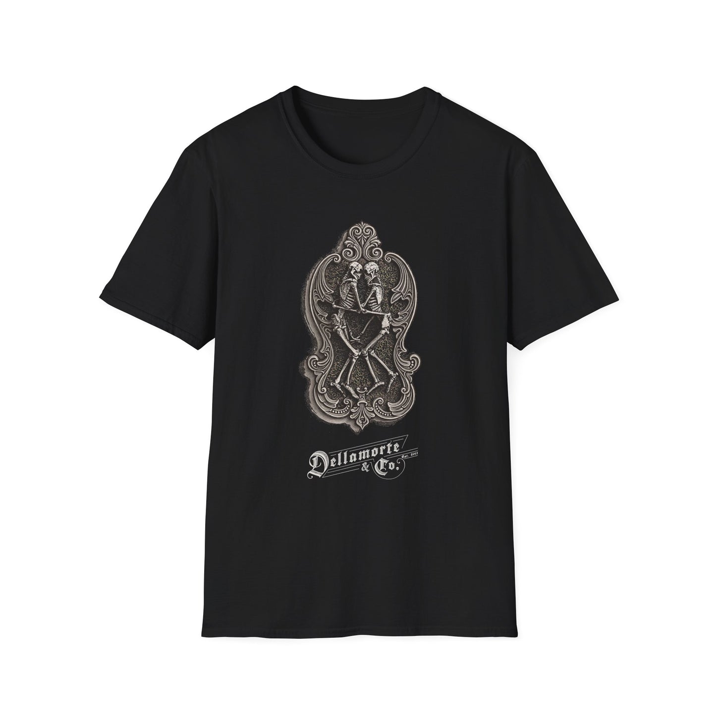 Amor Aeternus Shirt | Skeleton Lovers Tee by Dellamorte | Eternal Love Death Art T-Shirt | Dark Romance Gothic Apparel