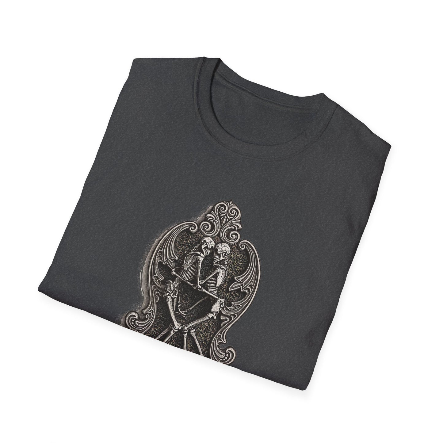 Amor Aeternus Shirt | Skeleton Lovers Tee by Dellamorte | Eternal Love Death Art T-Shirt | Dark Romance Gothic Apparel