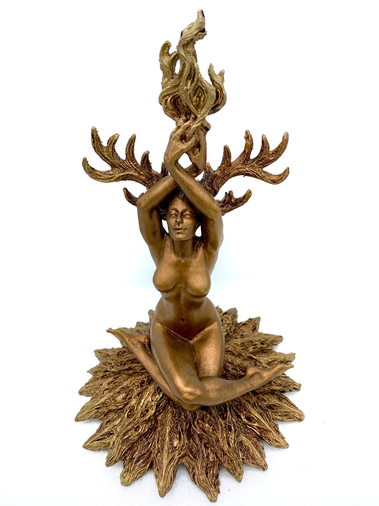 Prakrit Shakti: The Awakening Spirit, Hand Painted Resin Statue | Mythical Yoga Meditation Figurine | Goddess Altar Statue for Yoga Lovers