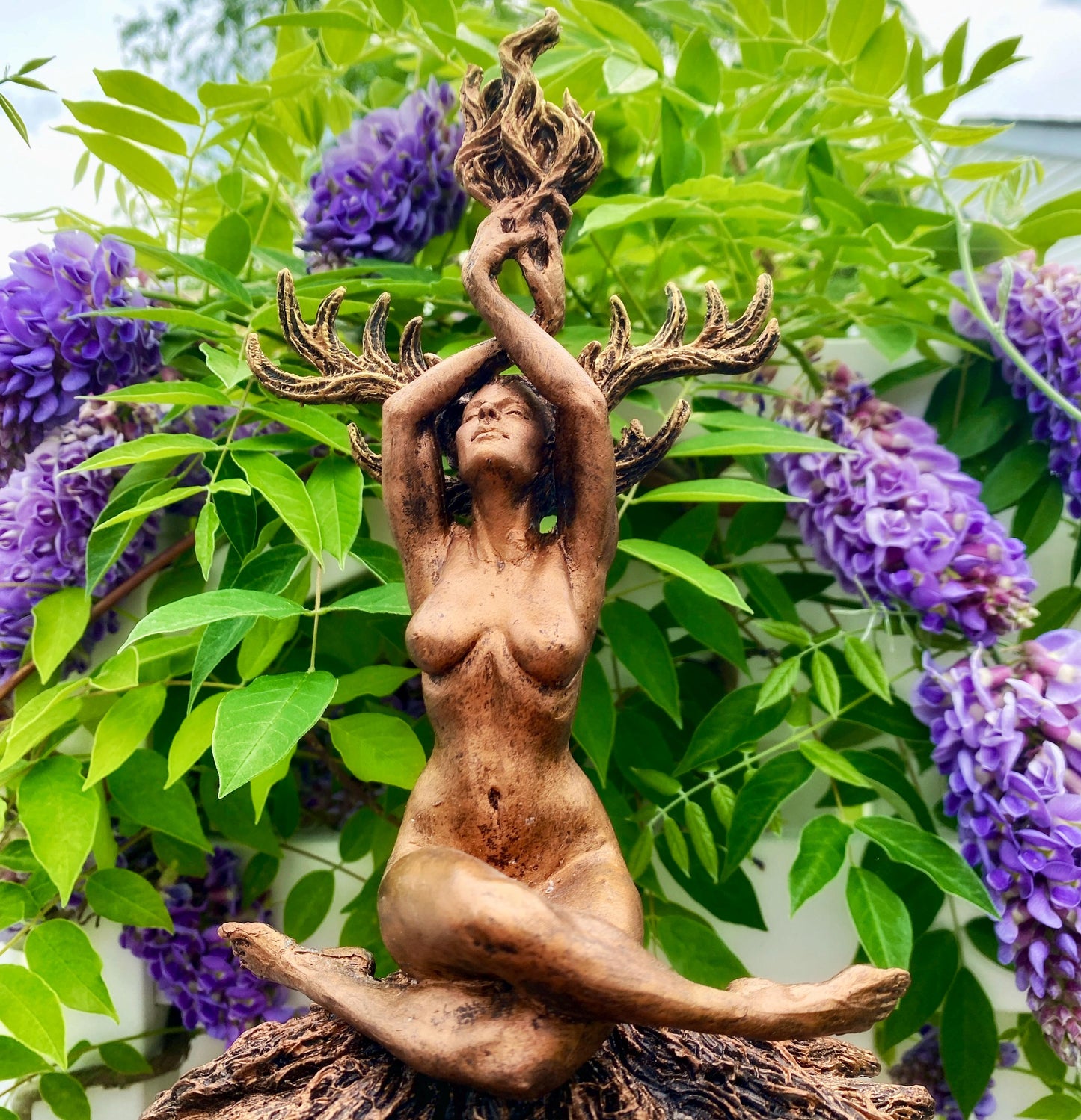 Prakrit Shakti: The Awakening Spirit, Hand Painted Resin Statue | Mythical Yoga Meditation Figurine | Goddess Altar Statue for Yoga Lovers
