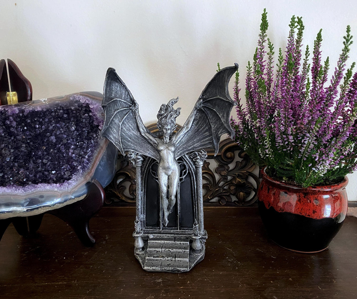 Carmilla the Vampire Statue, Hand Painted Resin Sculpture | Legendary Vampire Figurine |Victorian Gothic Horror|Gothic Gift and Spooky Decor
