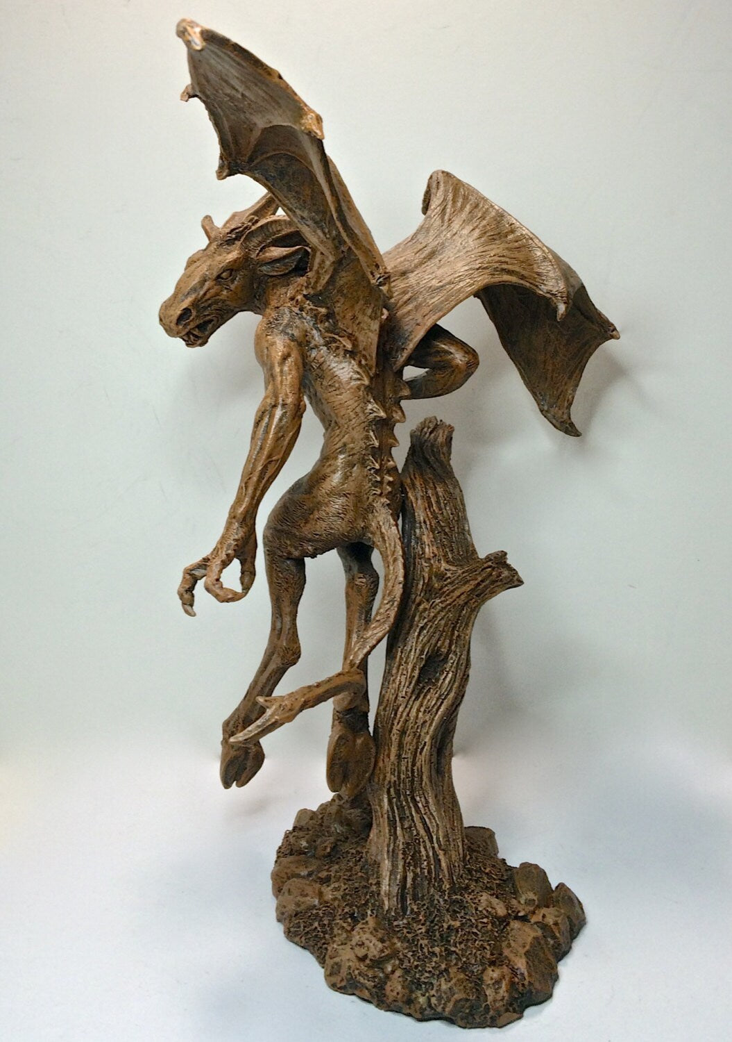 Jersey Devil Statue, Hand Painted Resin Sculpture | Cryptozoology Creature Figurine | Urban Legend Jersey Devil Monster, Gothic Art Decor