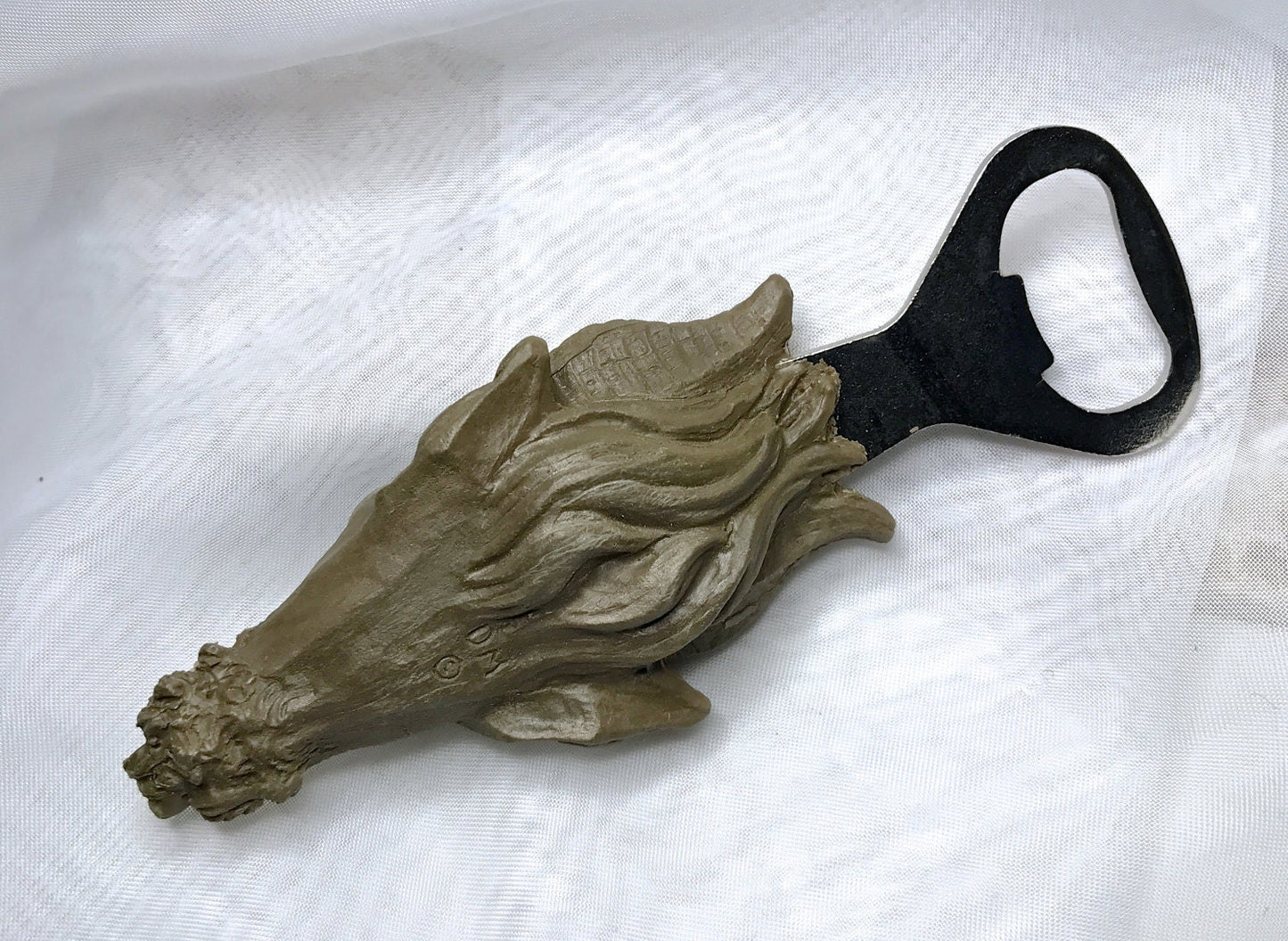 Krampus Opener, Hand Painted Resin, Bronze Finish | Gothic Holiday Barware | Krampus Devil Bottle Opener | Fantasy Gothic Barware Gift