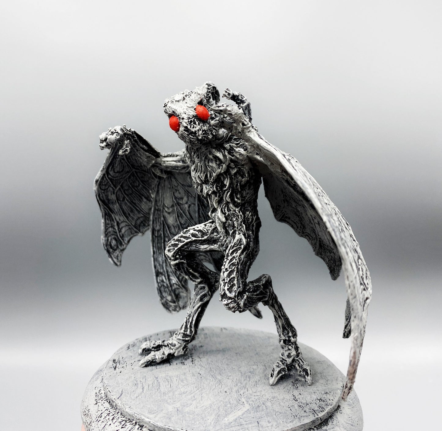 Mothman Statue, Half Scale Resin Sculpture | Cryptozoology Creature Figurine | Urban Legend Moth Man Monster Figurine, Horror Art Decor