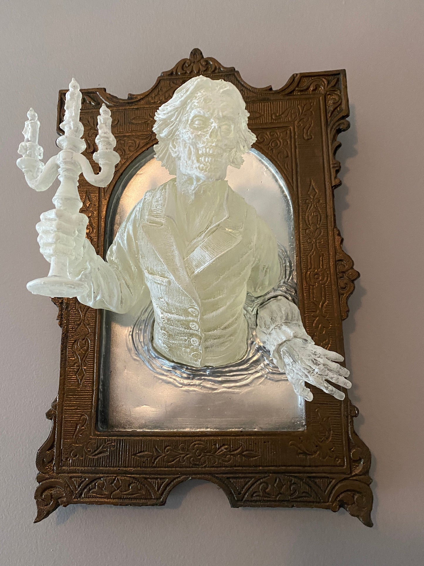 Gentleman Ghost in the Mirror Wall Plaque, Large Version, Ghoul Version