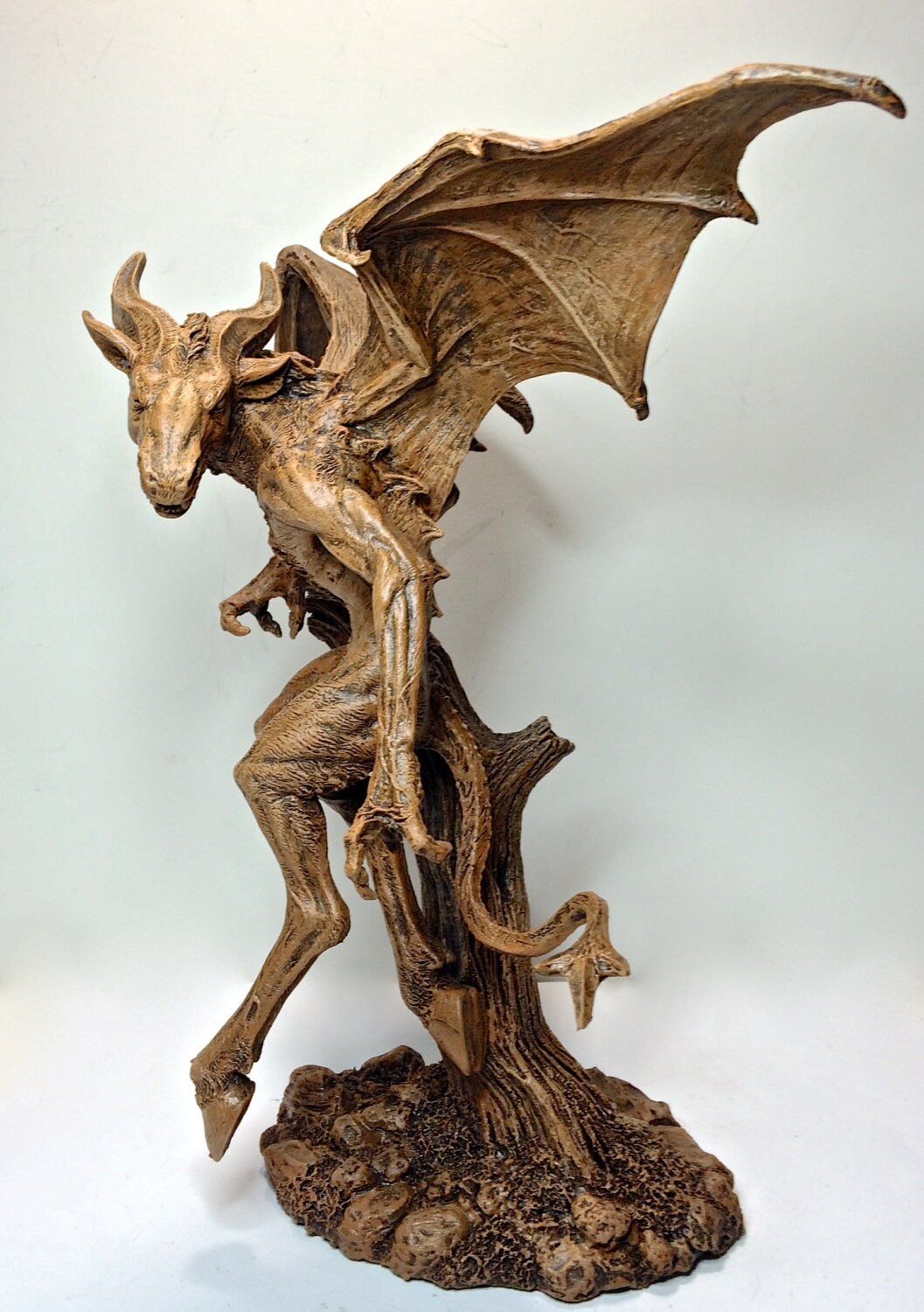 Jersey Devil Statue, Hand Painted Resin Sculpture | Cryptozoology Creature Figurine | Urban Legend Jersey Devil Monster, Gothic Art Decor