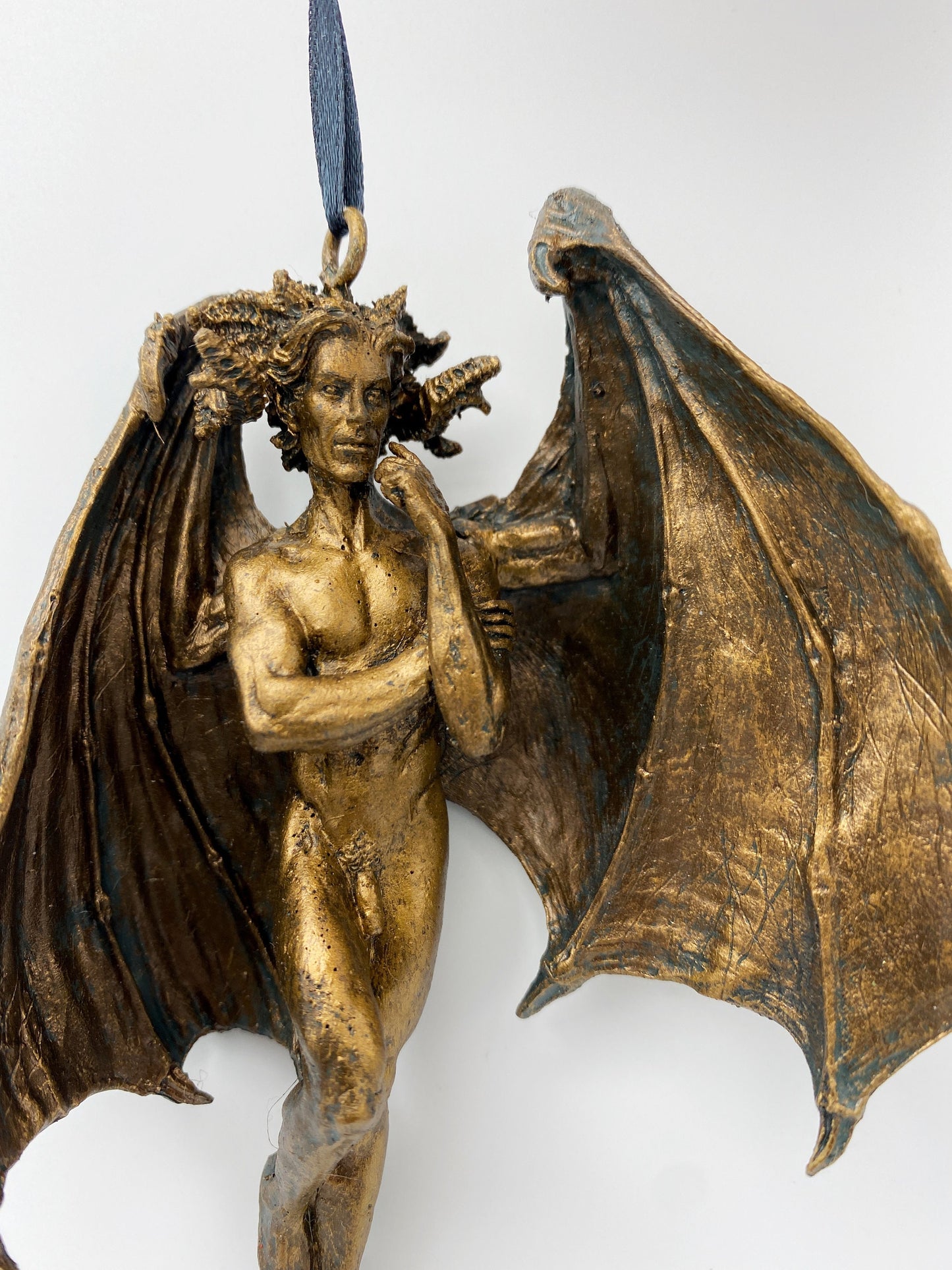 Lucifer Morning Star Ornament | Mythological Deities Figurine | Fallen Angel Character Sculpture | Satan Ornament for Gothic Holiday Decor