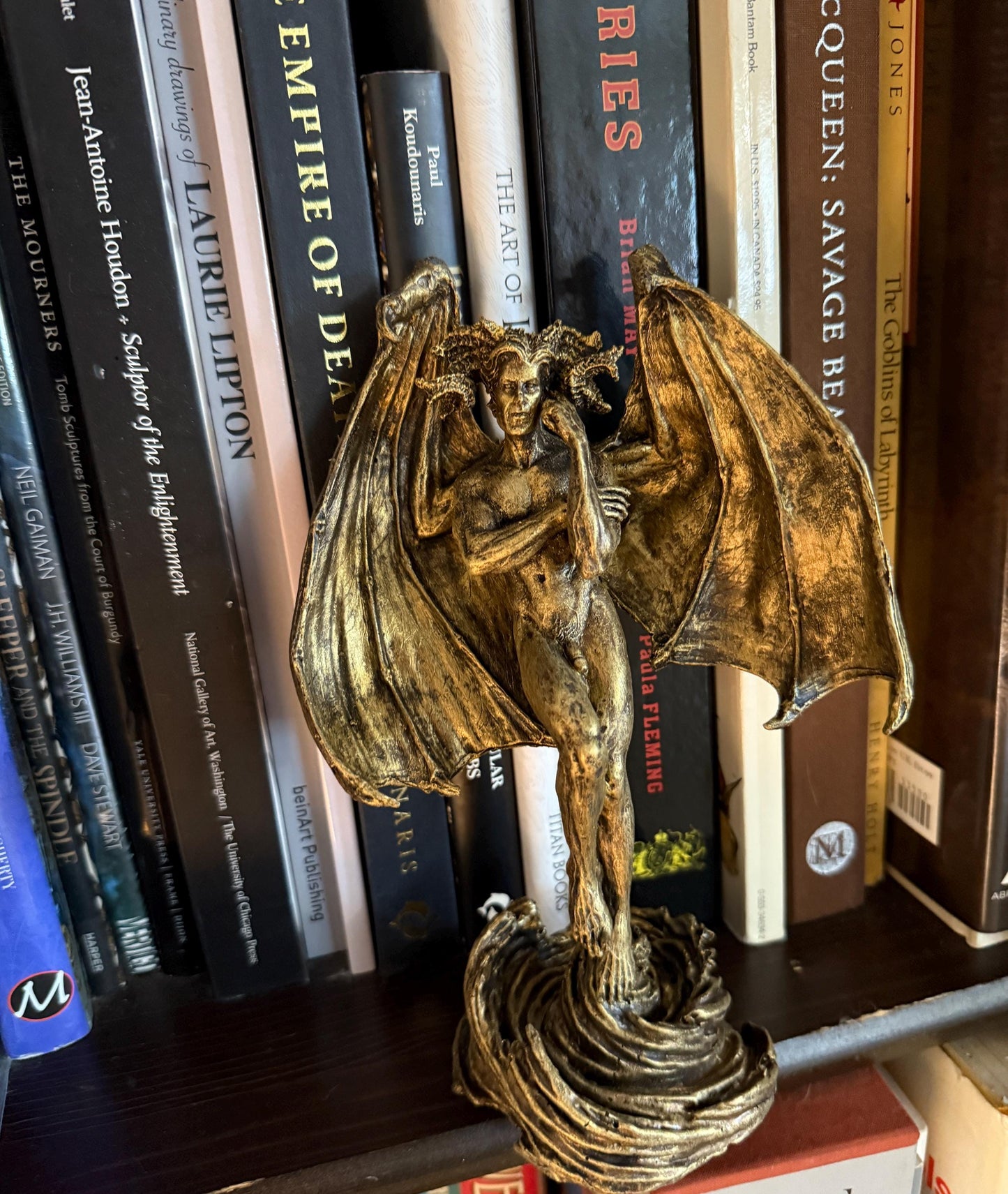 Lucifer Morning Star Statue, Half Scale | Mythological Deities Figurine | Fallen Angel Statue | Satan Altar Statue for Gothic Home Decor