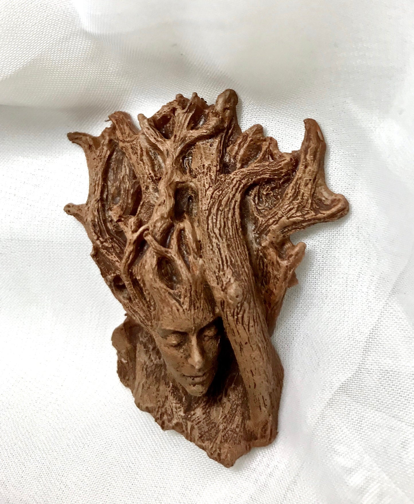 Dryad Magnet, Hand Painted Resin Sculpture | Mythic Fantasy Decor | Forest Goddess Magnet for Fantasy and Gothic Decor