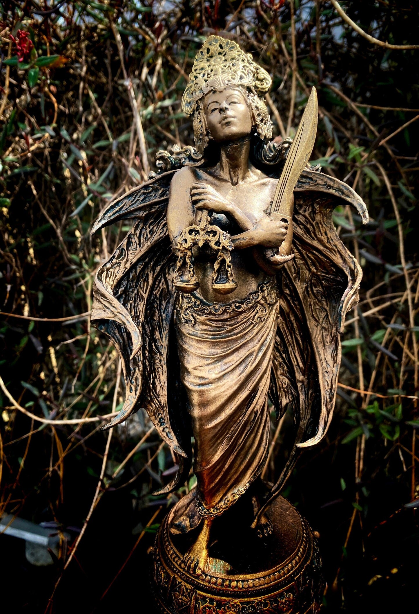 Nemesis/ Themis Statue: Goddess of Justice and Vengeance | Mythological Gods Figurine | Myths and Legends Statue |Statue for Gothic Decor