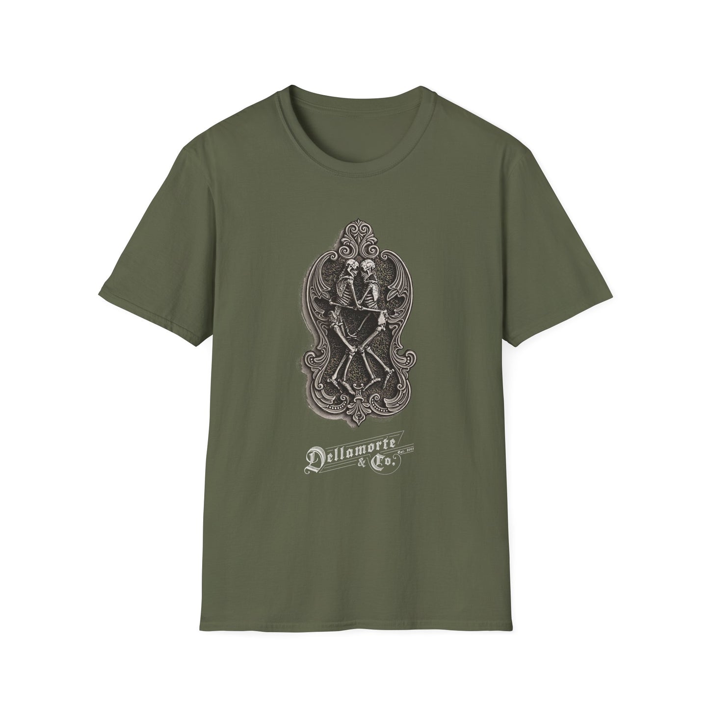 Amor Aeternus Shirt | Skeleton Lovers Tee by Dellamorte | Eternal Love Death Art T-Shirt | Dark Romance Gothic Apparel