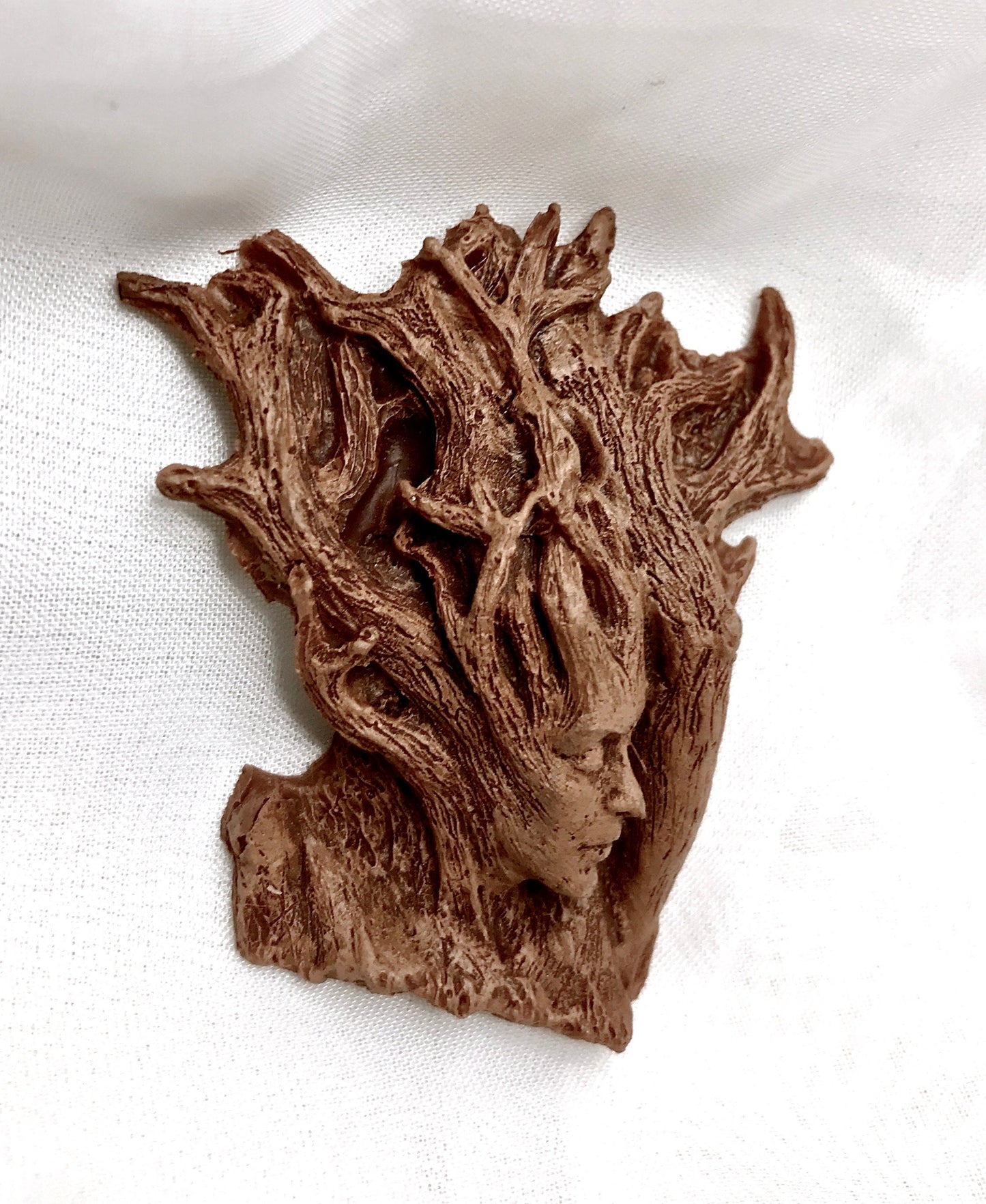 Dryad Magnet, Hand Painted Resin Sculpture | Mythic Fantasy Decor | Forest Goddess Magnet for Fantasy and Gothic Decor