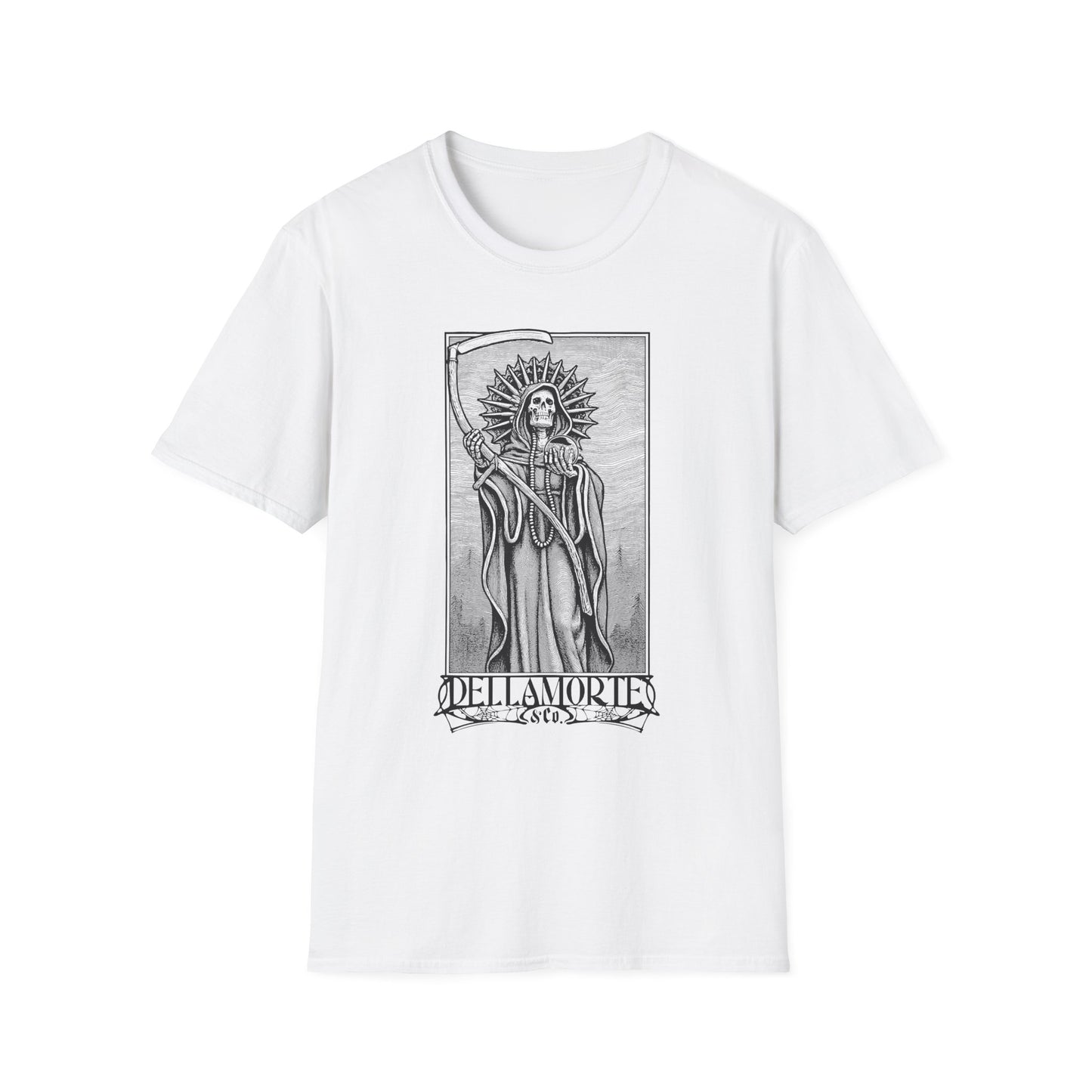 Santa Muerte Unisex T-Shirt, Gothic Grim Reaper Tee | Dellamorte Alternative Shirt, Halloween Gift, Day of the Dead Tee, Graphic Death Saint