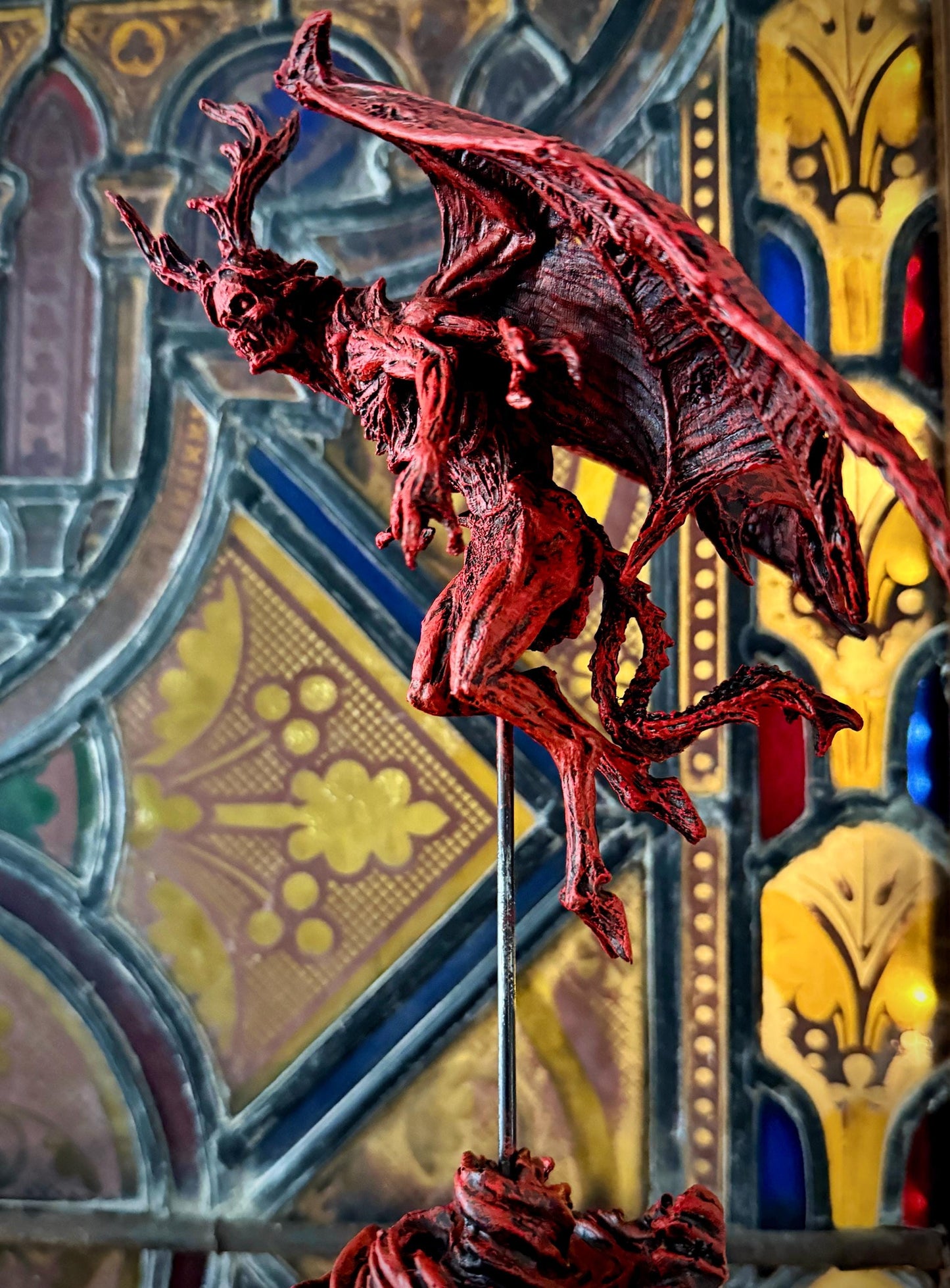 Angel of Death Statue, Half Scale Resin | Mythic Creature Figurine | Myths and Legends Monster Statue | Demon Statue for Gothic Home Decor