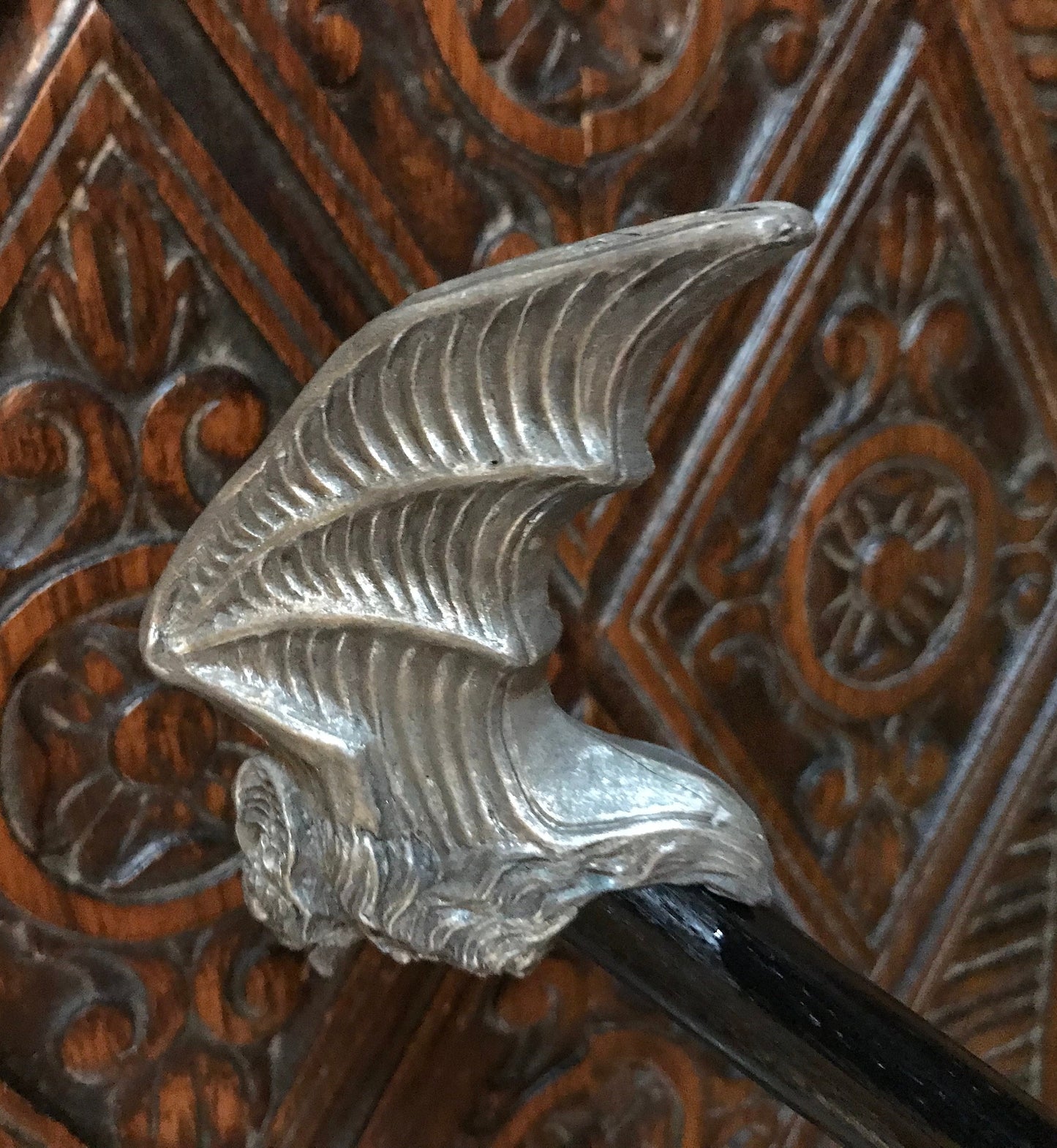 Vampire Bat Cane, Hand Sculpted Walking Stick | Victorian Gothic Cane |Dark Fantasy Cosplay Vampire Bat Cane, Halloween and Gothic Accessory