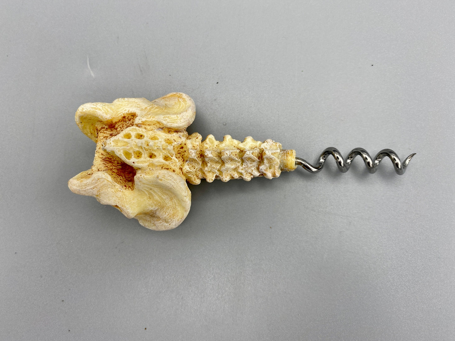 Spine and Pelvis Corkscrew, Hand Painted Resin | Gothic Medical Decor, Anatomy Spinal Cork Screw |Fantasy Gothic Wine and Barware Gift