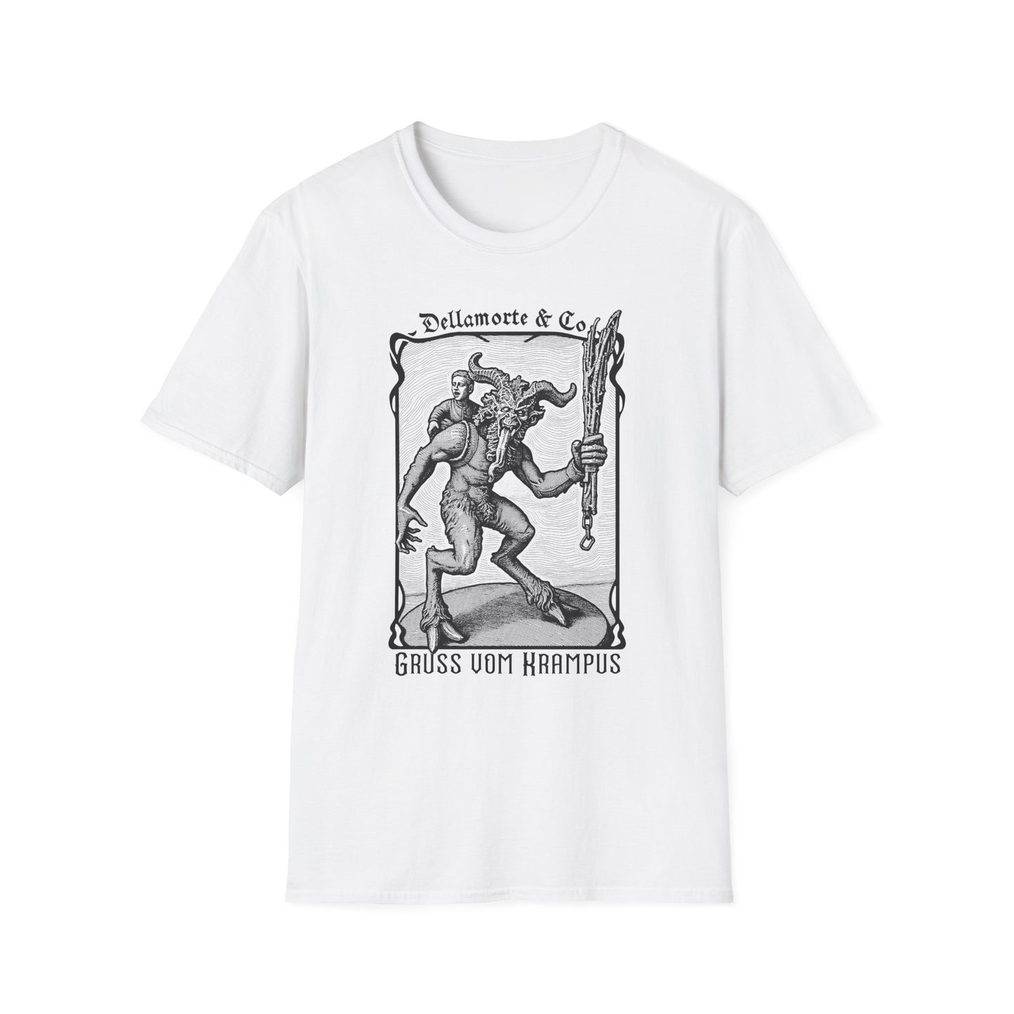Krampus Greetings Unisex T-Shirt, Gothic Holiday Tee, Dellamorte Alternative Shirt, Christmas Gift, Xmas Devil Tee, Graphic Krampusnacht