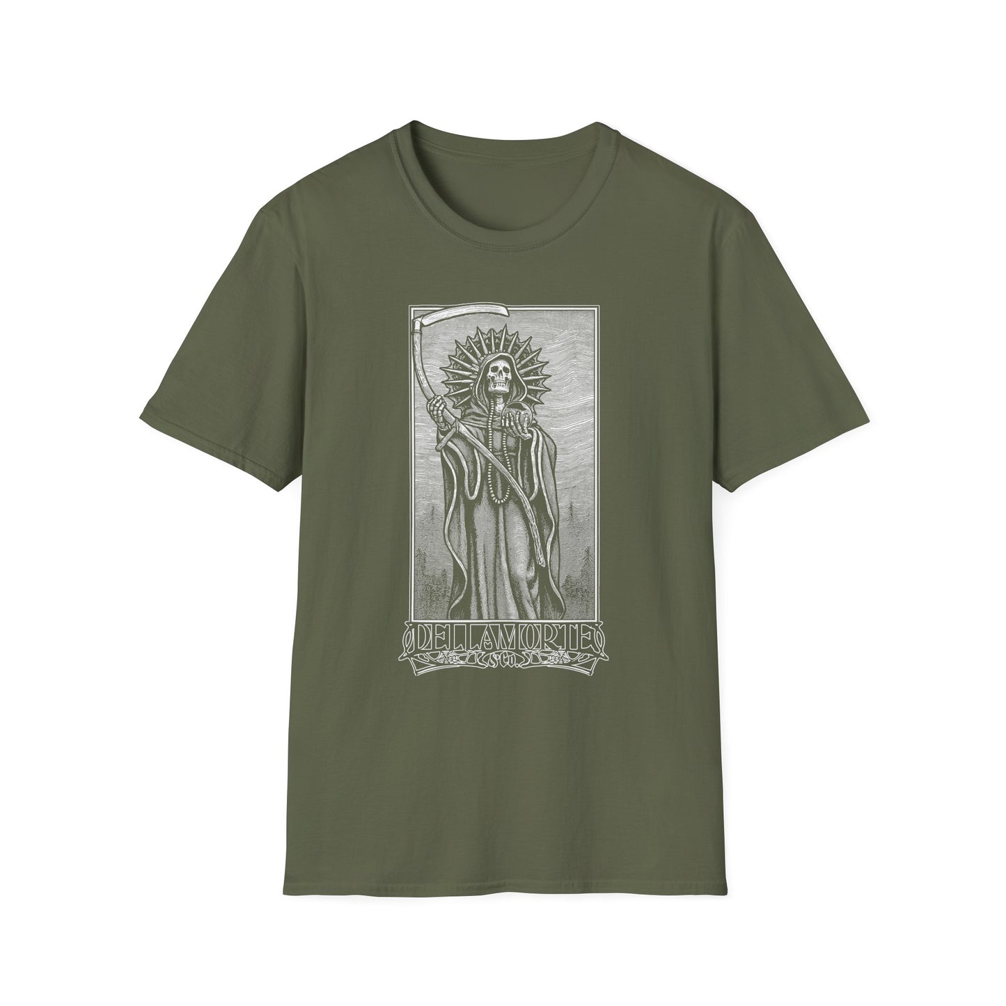 Santa Muerte Unisex T-Shirt, Gothic Grim Reaper Tee | Dellamorte Alternative Shirt, Halloween Gift, Day of the Dead Tee, Graphic Death Saint