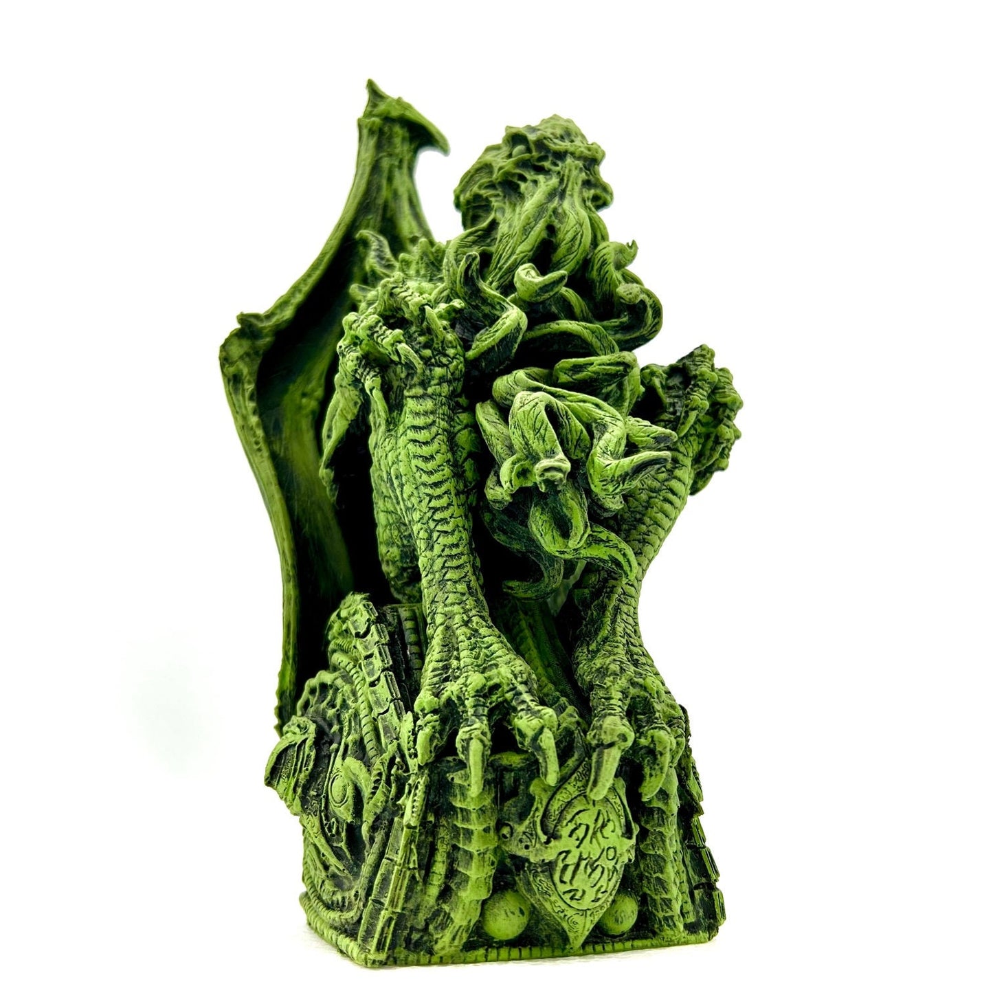Cthulhu Enthroned Statue, Hand Painted Resin Sculpture | Cthulhu Mythos Monster Figurine | Lovecraftian Horror Decor and Gamer Gift