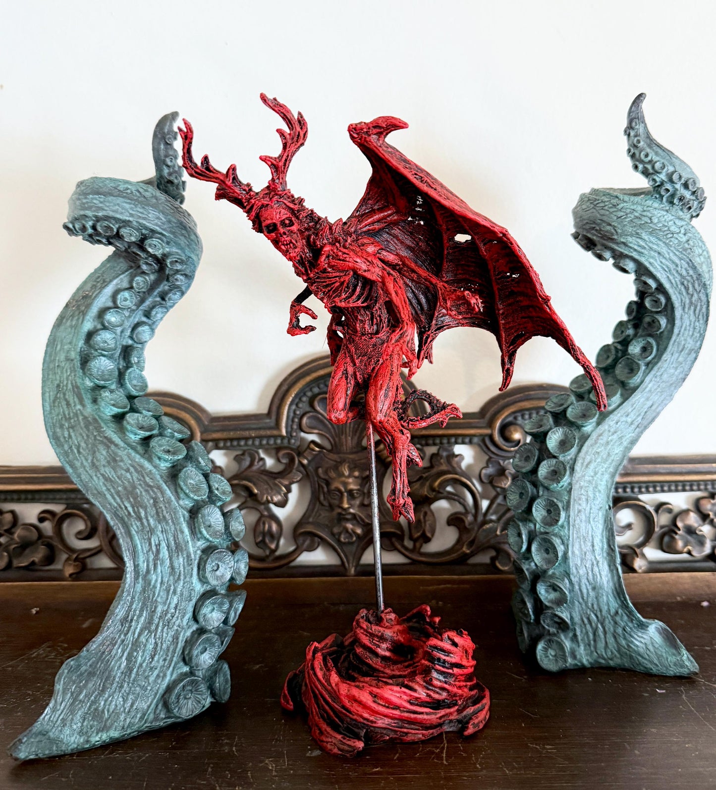Angel of Death Statue, Half Scale Resin | Mythic Creature Figurine | Myths and Legends Monster Statue | Demon Statue for Gothic Home Decor