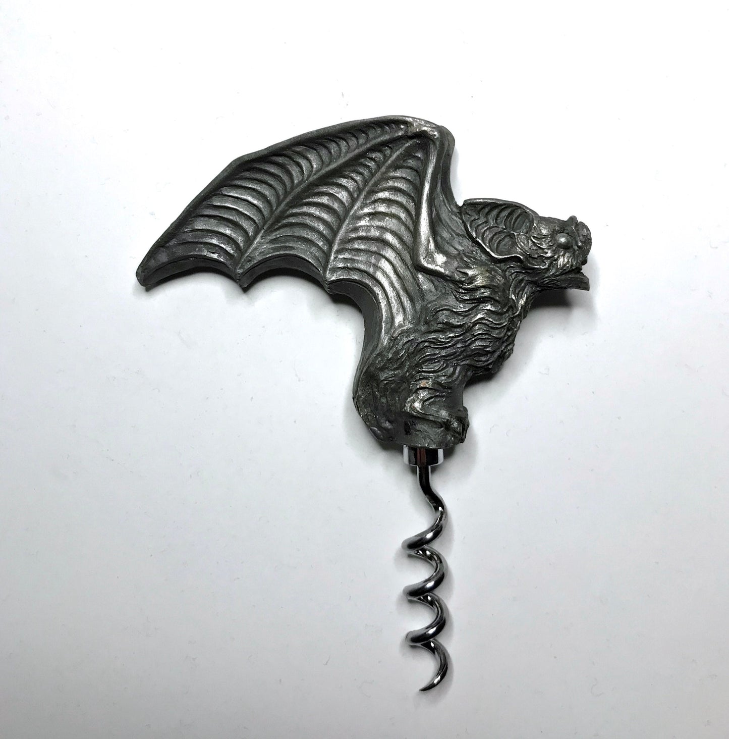 Vampire Bat Corkscrew, Hand Painted Resin | Gothic Vampire Barware | Unique Bat Cork Screw |Dark Fantasy Gothic Wine and Barware Gift