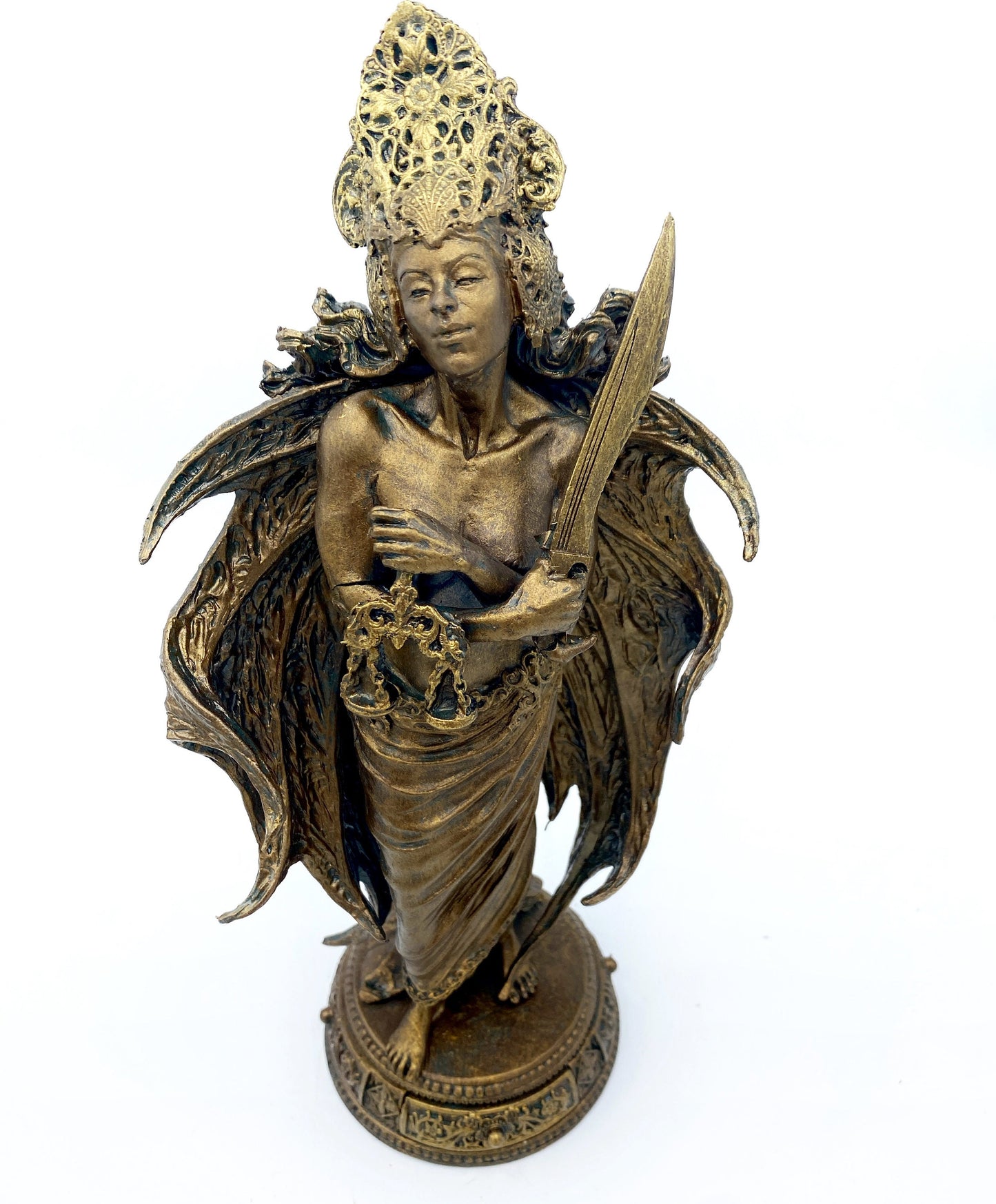 Nemesis/ Themis Statue: Goddess of Justice and Vengeance | Mythological Gods Figurine | Myths and Legends Statue |Statue for Gothic Decor