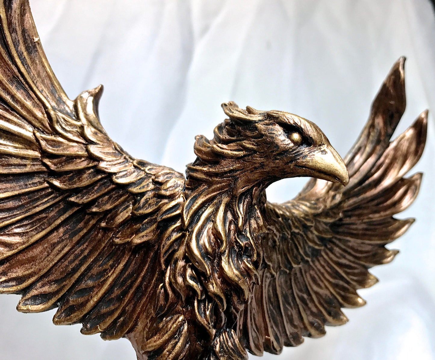Phoenix Statue, Hand Painted Resin Sculpture | Mythical Creature Figurine | Unique Legendary Flaming Phoenix Figurine Fantasy Art Decor Gift