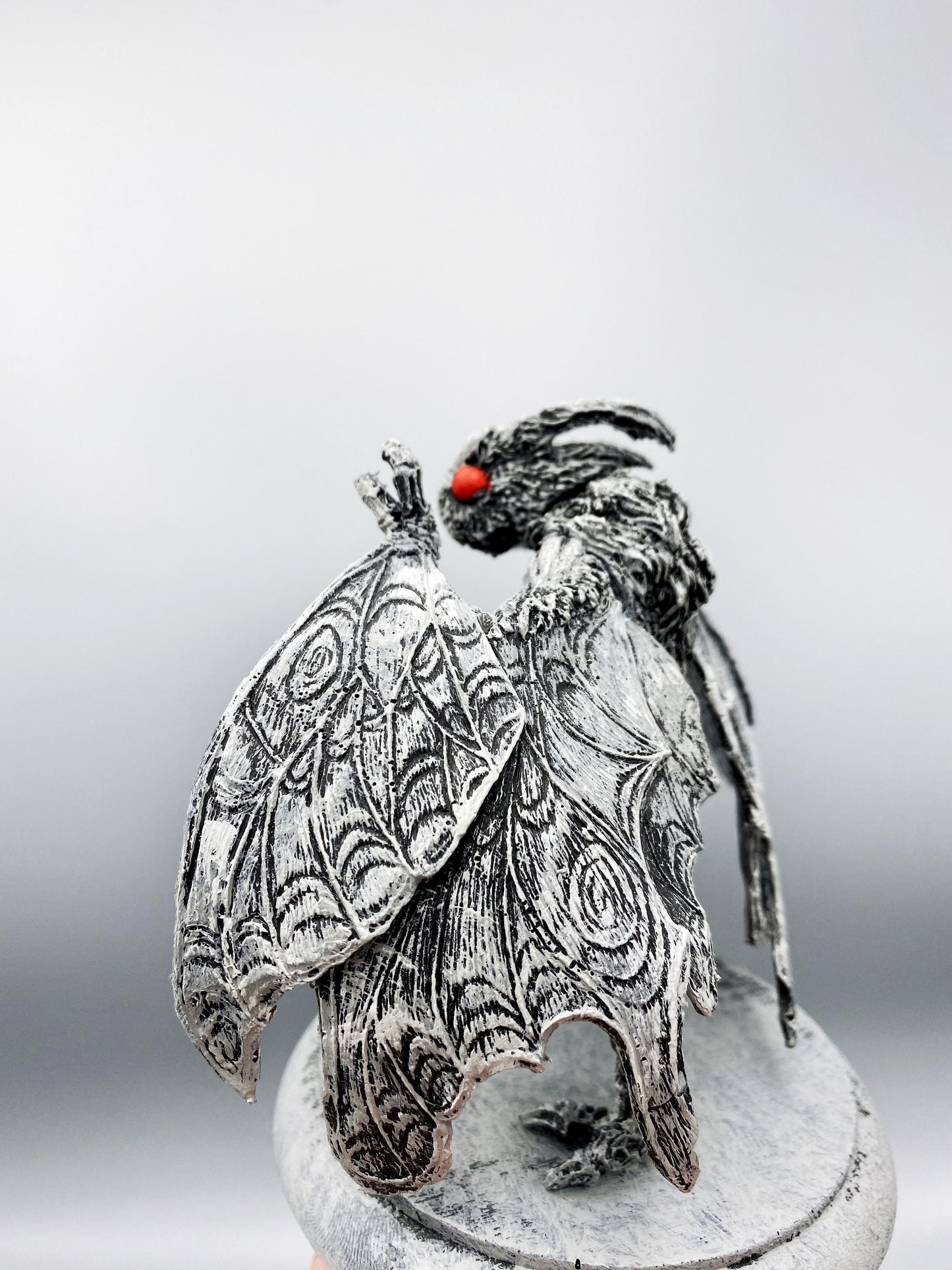 Mothman Statue, Half Scale Resin Sculpture | Cryptozoology Creature Figurine | Urban Legend Moth Man Monster Figurine, Horror Art Decor