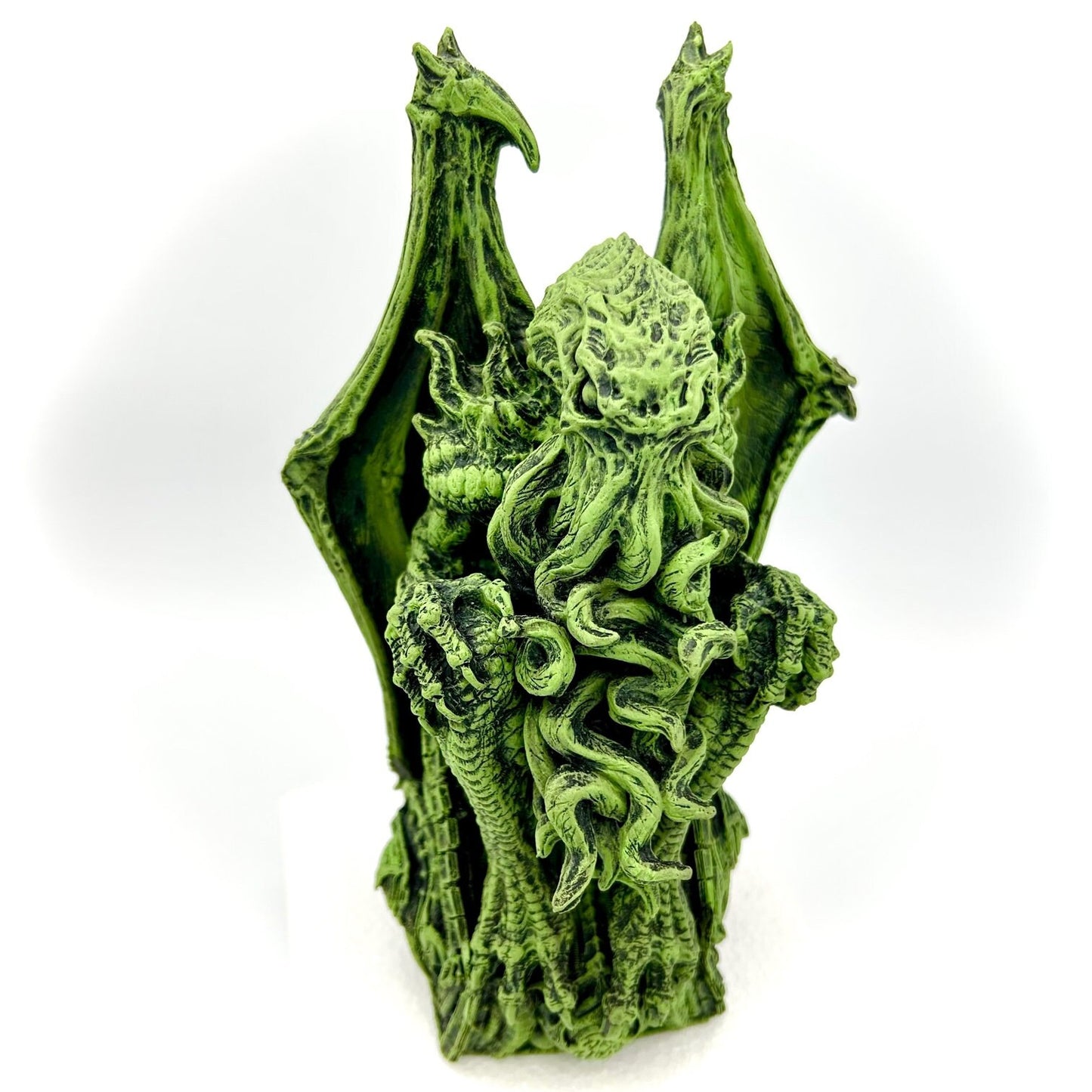 Cthulhu Enthroned Statue, Hand Painted Resin Sculpture | Cthulhu Mythos Monster Figurine | Lovecraftian Horror Decor and Gamer Gift