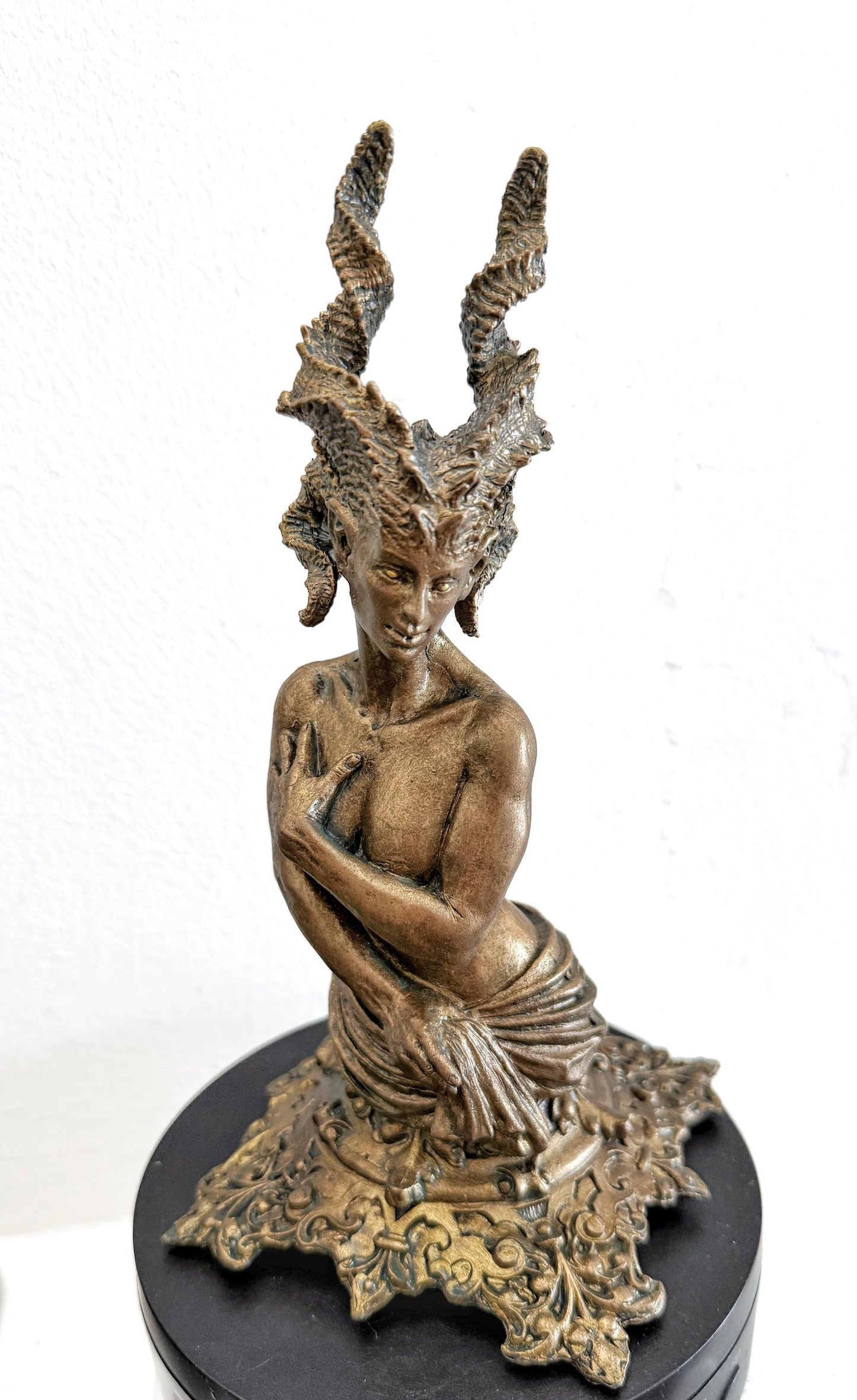 Demeter's Grief Statue, Hand Painted Resin Sculpture | Mythical Goddess Figurine | Gothic Dark Fantasy Art