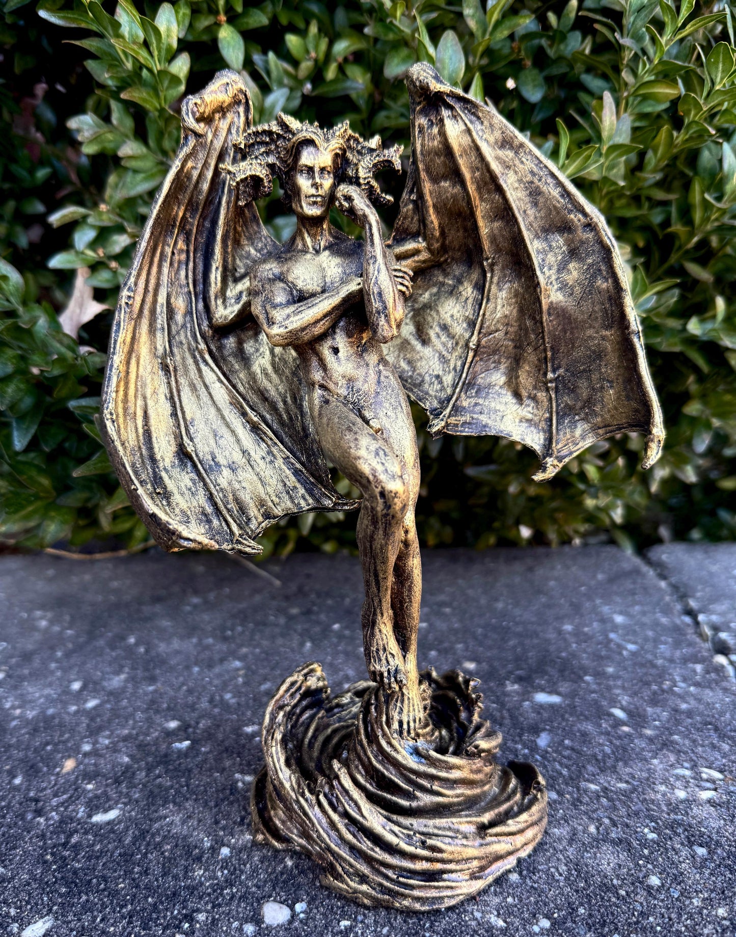 Lucifer Morning Star Statue, Half Scale | Mythological Deities Figurine | Fallen Angel Statue | Satan Altar Statue for Gothic Home Decor