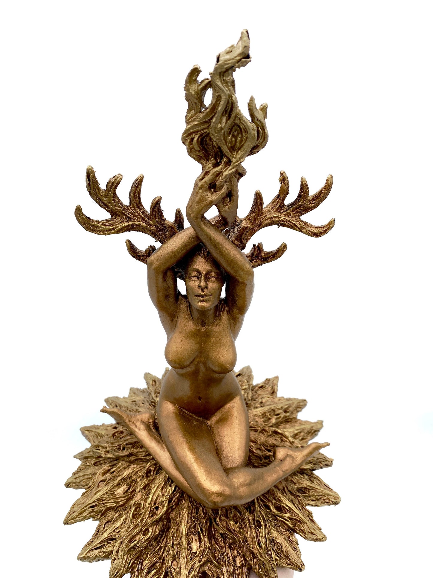 Prakrit Shakti: The Awakening Spirit, Hand Painted Resin Statue | Mythical Yoga Meditation Figurine | Goddess Altar Statue for Yoga Lovers
