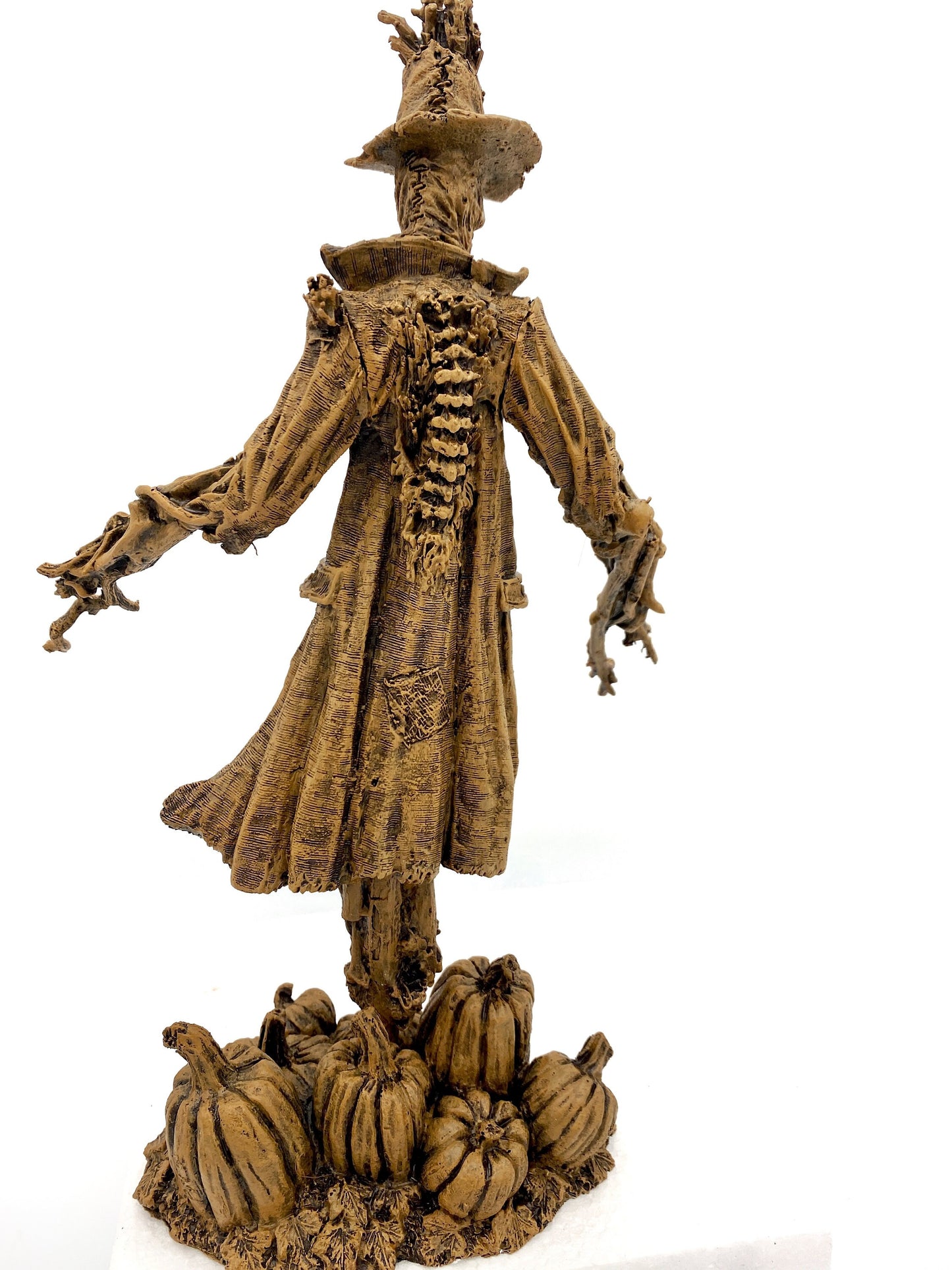 Scarecrow Statue, Hand Painted Resin Sculpture | Gothic Halloween Nightmare Creature Figurine | Dark Folklore Art for Spooky Home Decor