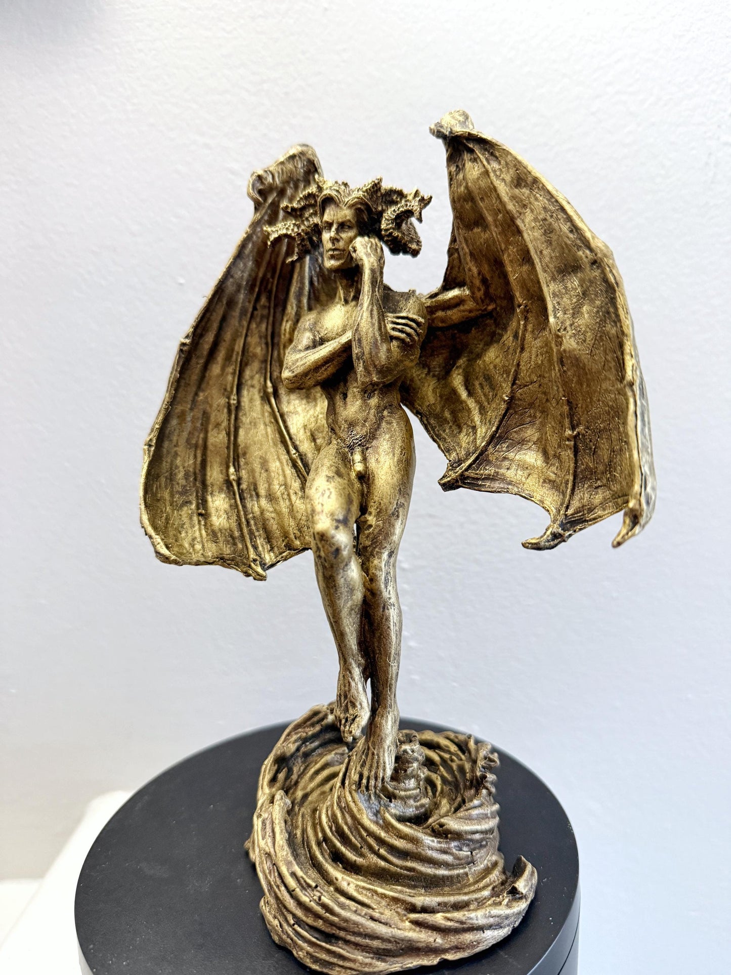 Lucifer Morning Star Statue, Half Scale | Mythological Deities Figurine | Fallen Angel Statue | Satan Altar Statue for Gothic Home Decor