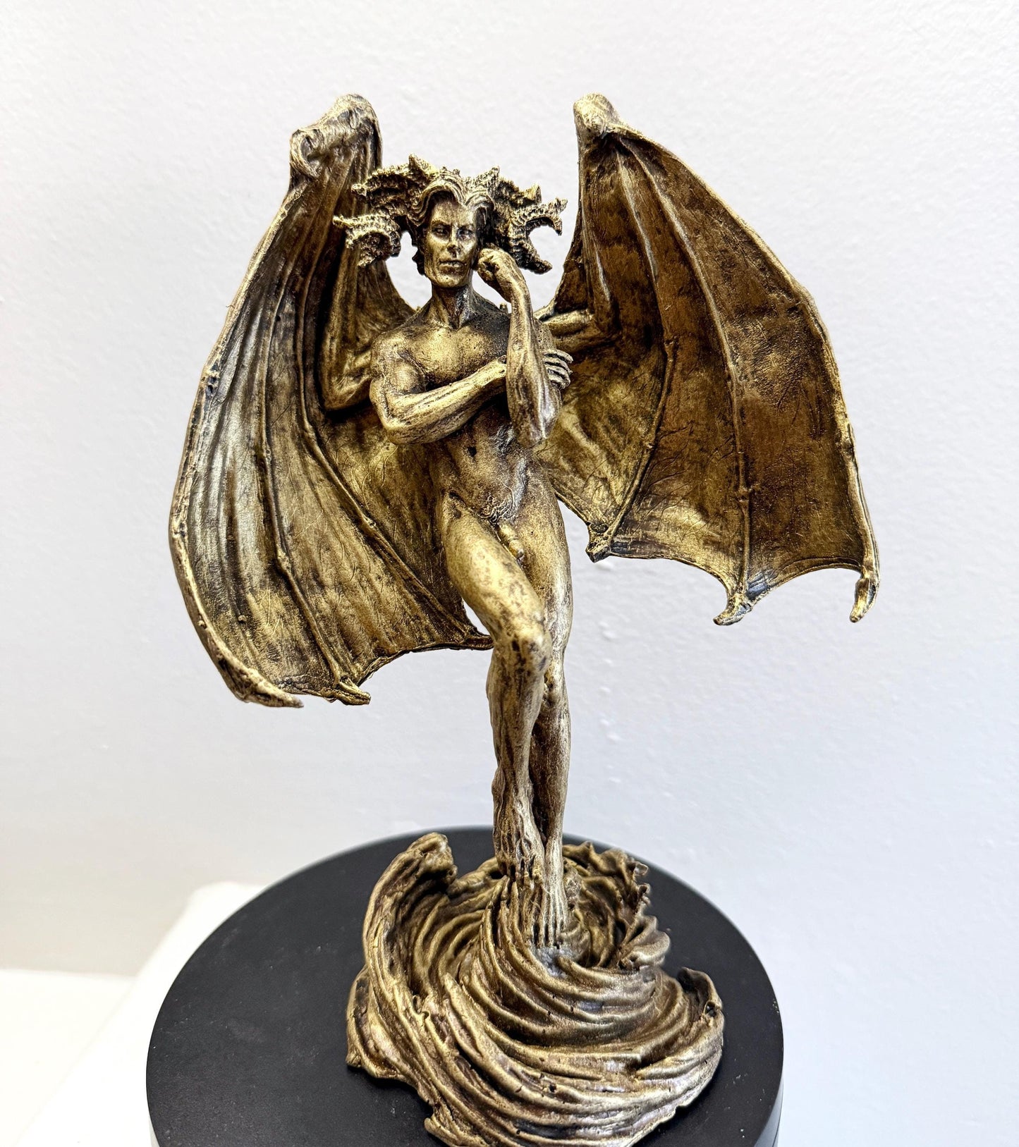 Lucifer Morning Star Statue, Half Scale | Mythological Deities Figurine | Fallen Angel Statue | Satan Altar Statue for Gothic Home Decor