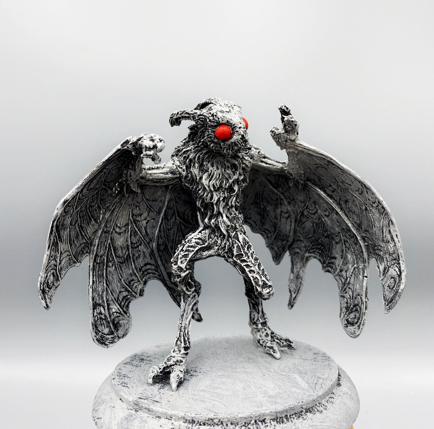 Mothman Statue, Half Scale Resin Sculpture | Cryptozoology Creature Figurine | Urban Legend Moth Man Monster Figurine, Horror Art Decor