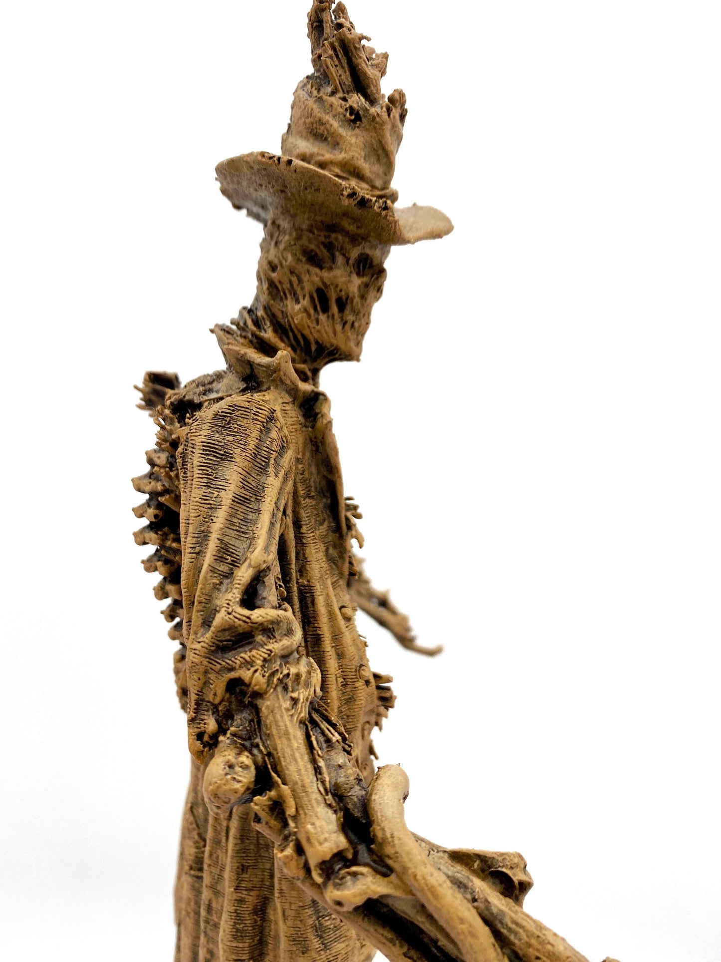 Scarecrow Statue, Hand Painted Resin Sculpture | Gothic Halloween Nightmare Creature Figurine | Dark Folklore Art for Spooky Home Decor
