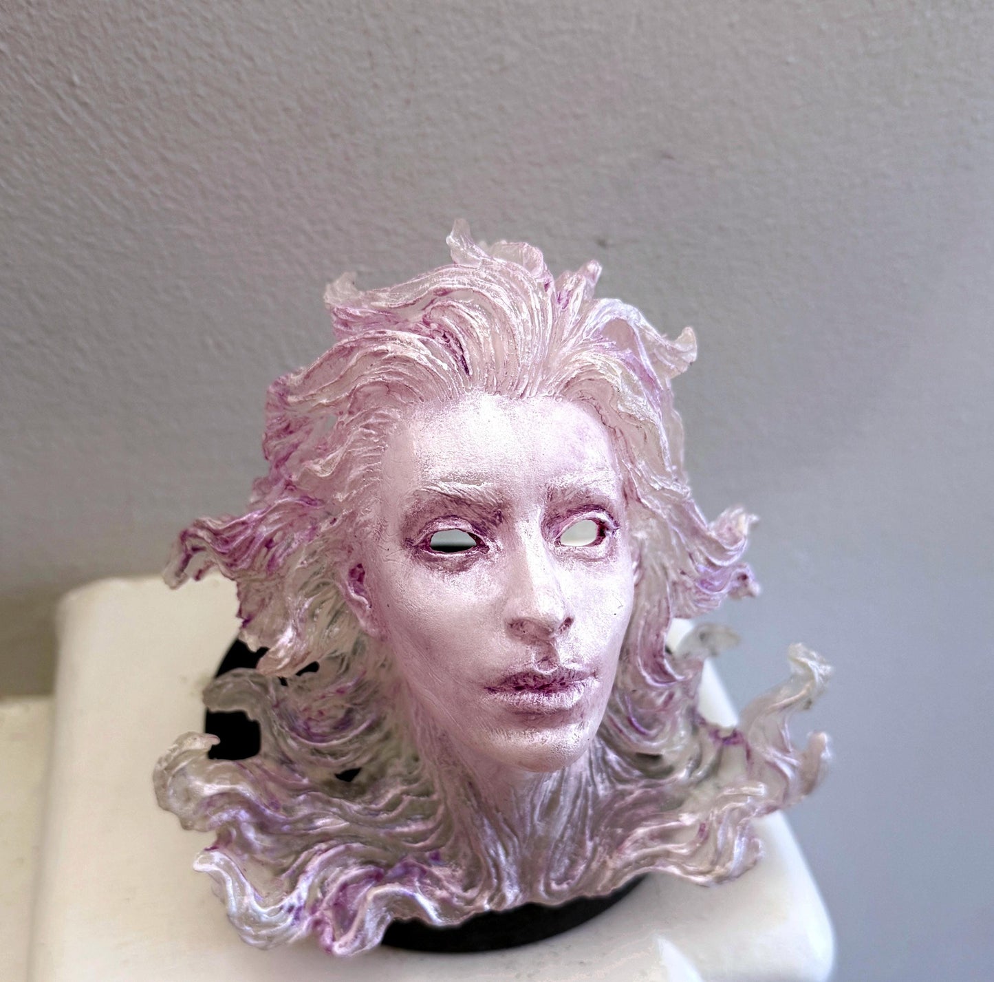 Spirit Summoning Sculpture, with LED Tea Light, Hand Painted Resin Statue | Spooky Gothic Light Feature | Ghost Light for Gothic Home Decor