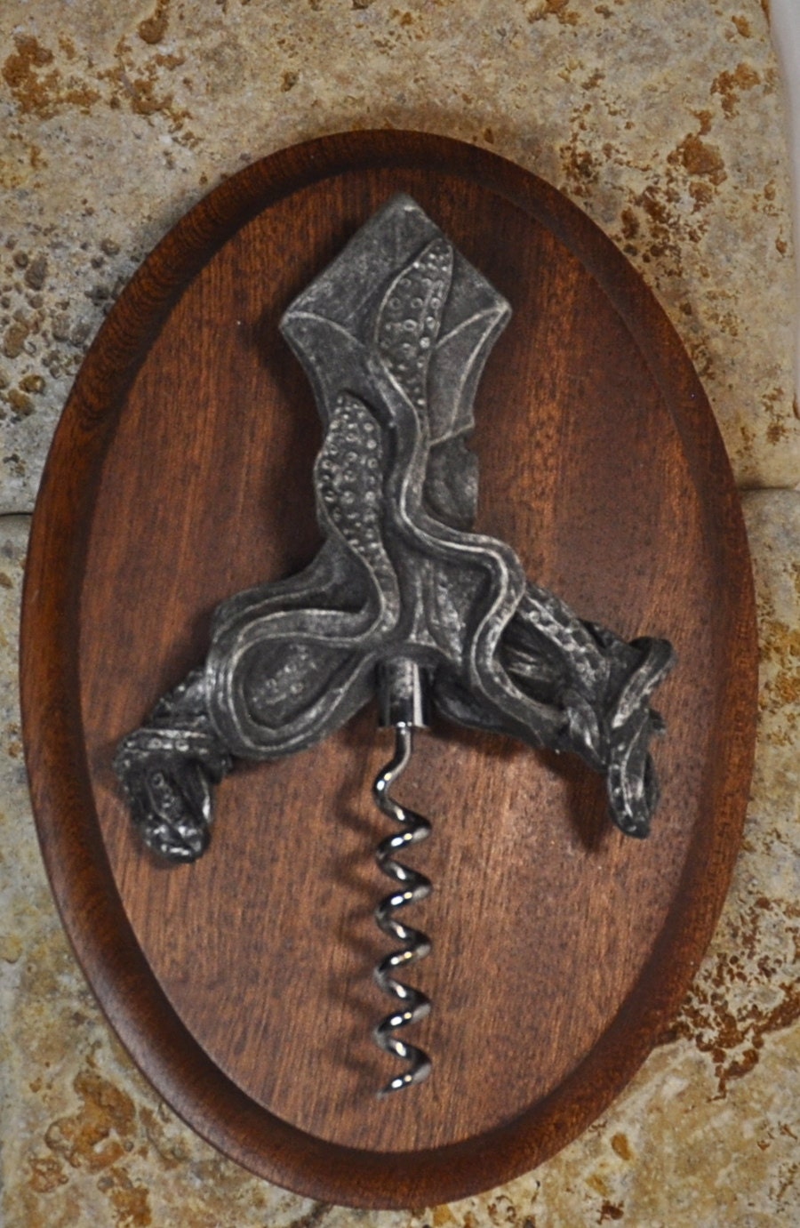 Kraken Squid Corkscrew, Hand Painted Resin | Gothic Nautical Barware | Squid Cthulhu Cork Screw, Gothic Wine and Barware Gift