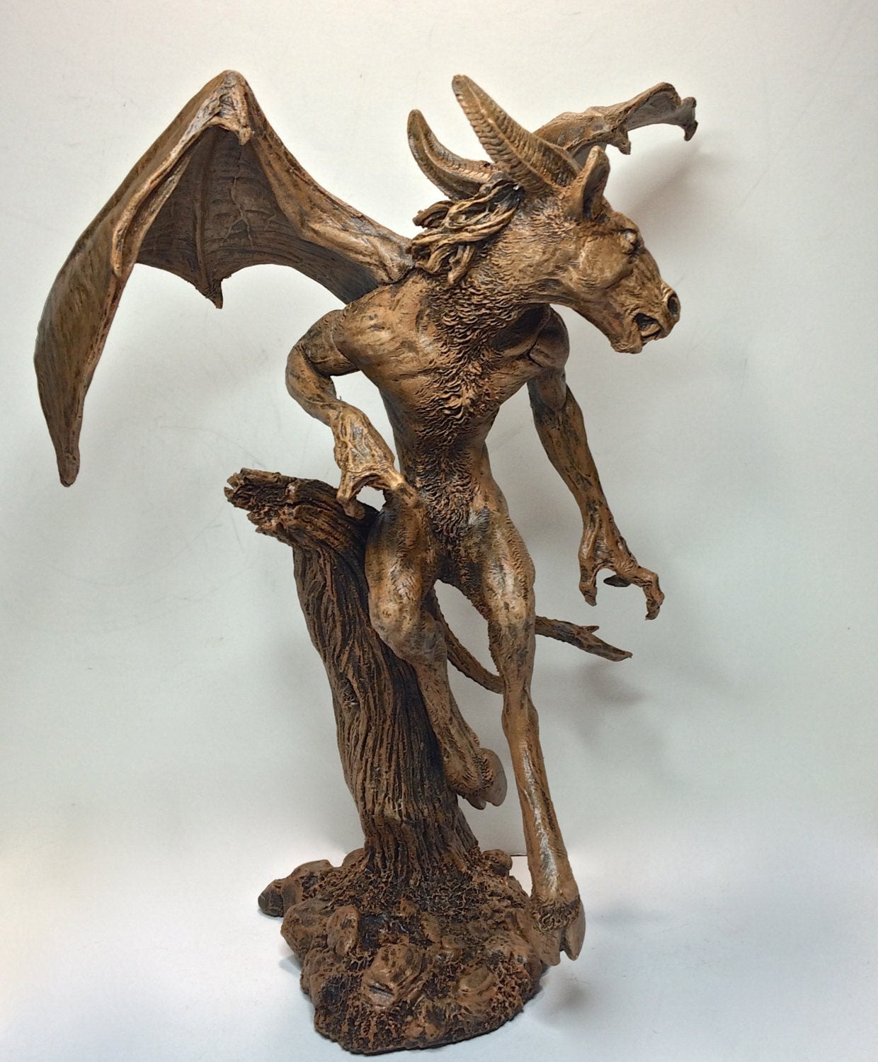 Jersey Devil Statue, Hand Painted Resin Sculpture | Cryptozoology Creature Figurine | Urban Legend Jersey Devil Monster, Gothic Art Decor
