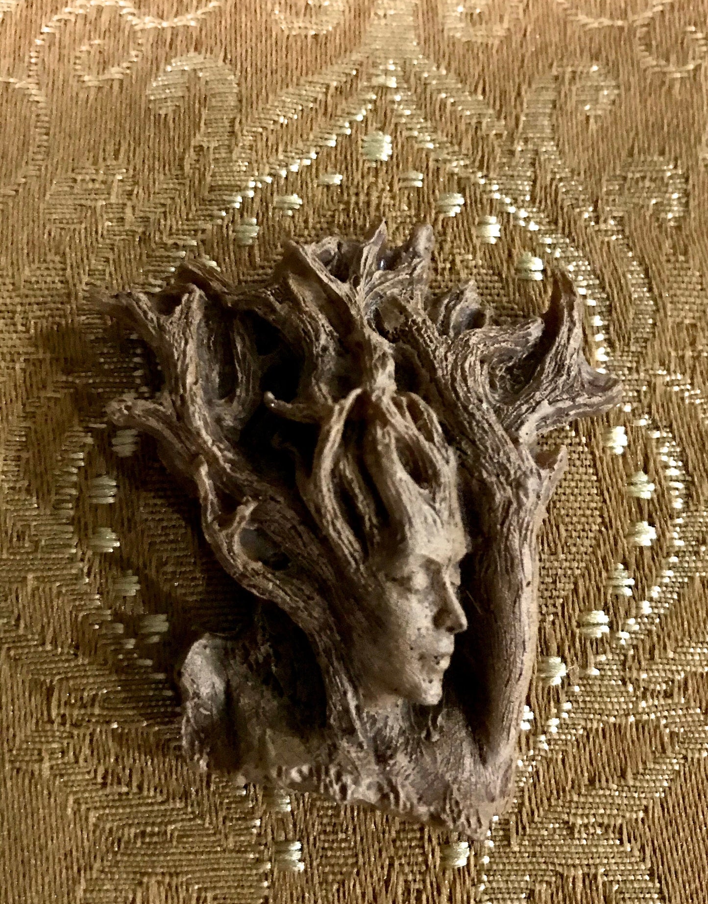 Dryad Magnet, Hand Painted Resin Sculpture | Mythic Fantasy Decor | Forest Goddess Magnet for Fantasy and Gothic Decor
