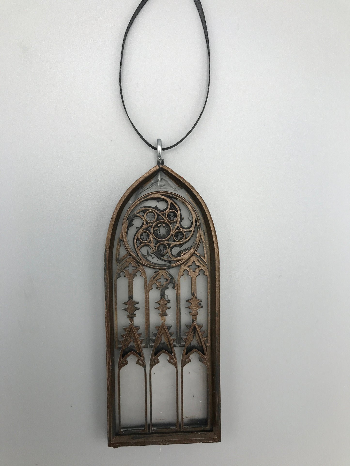 Gothic Cathedral Arch Ornament, Translucent | Unique Gothic Home Decor | Resin Medieval Architecture, Gothic Ornament Holiday Decor